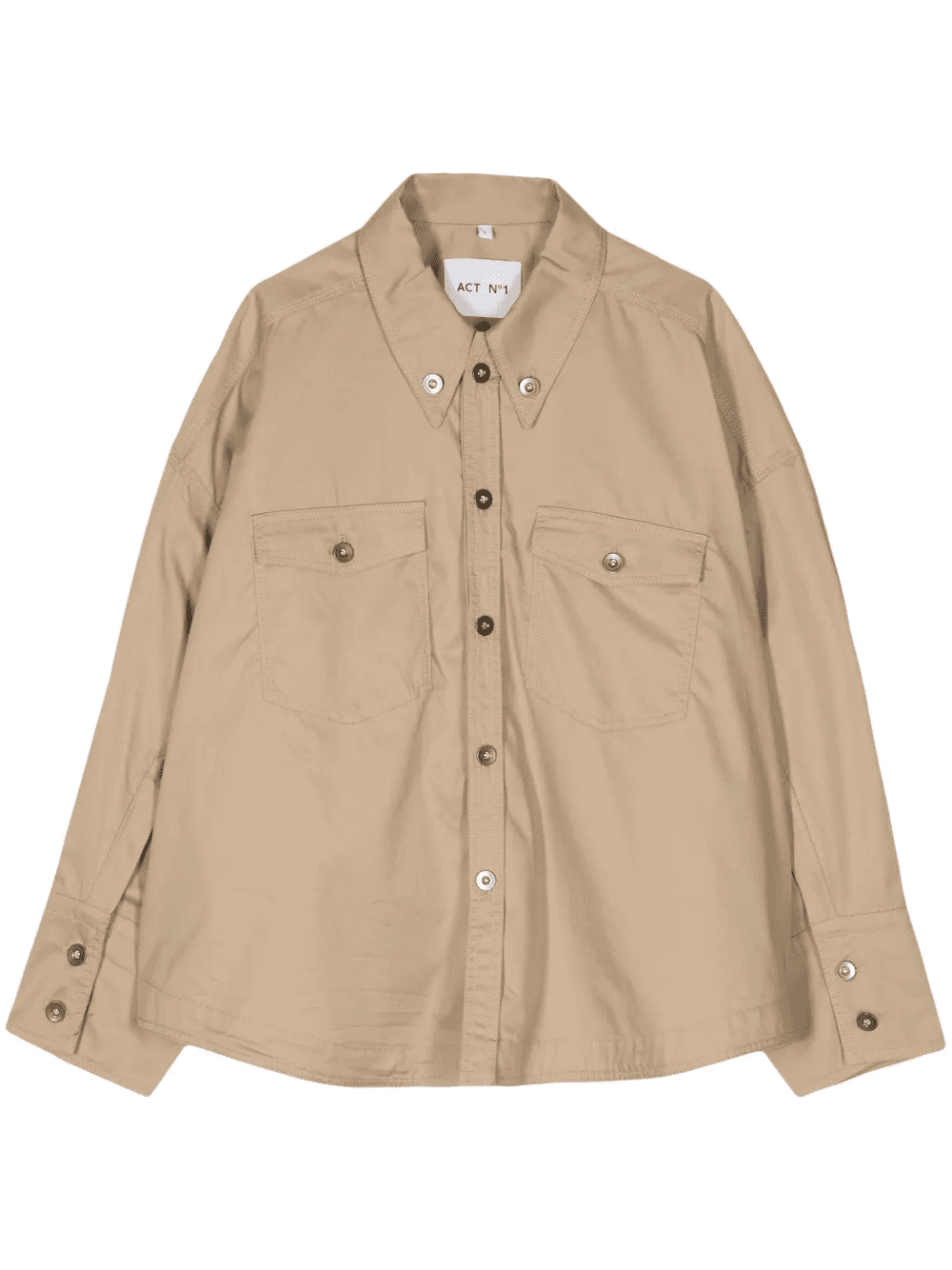 long-sleeve poplin shirt - Image 1