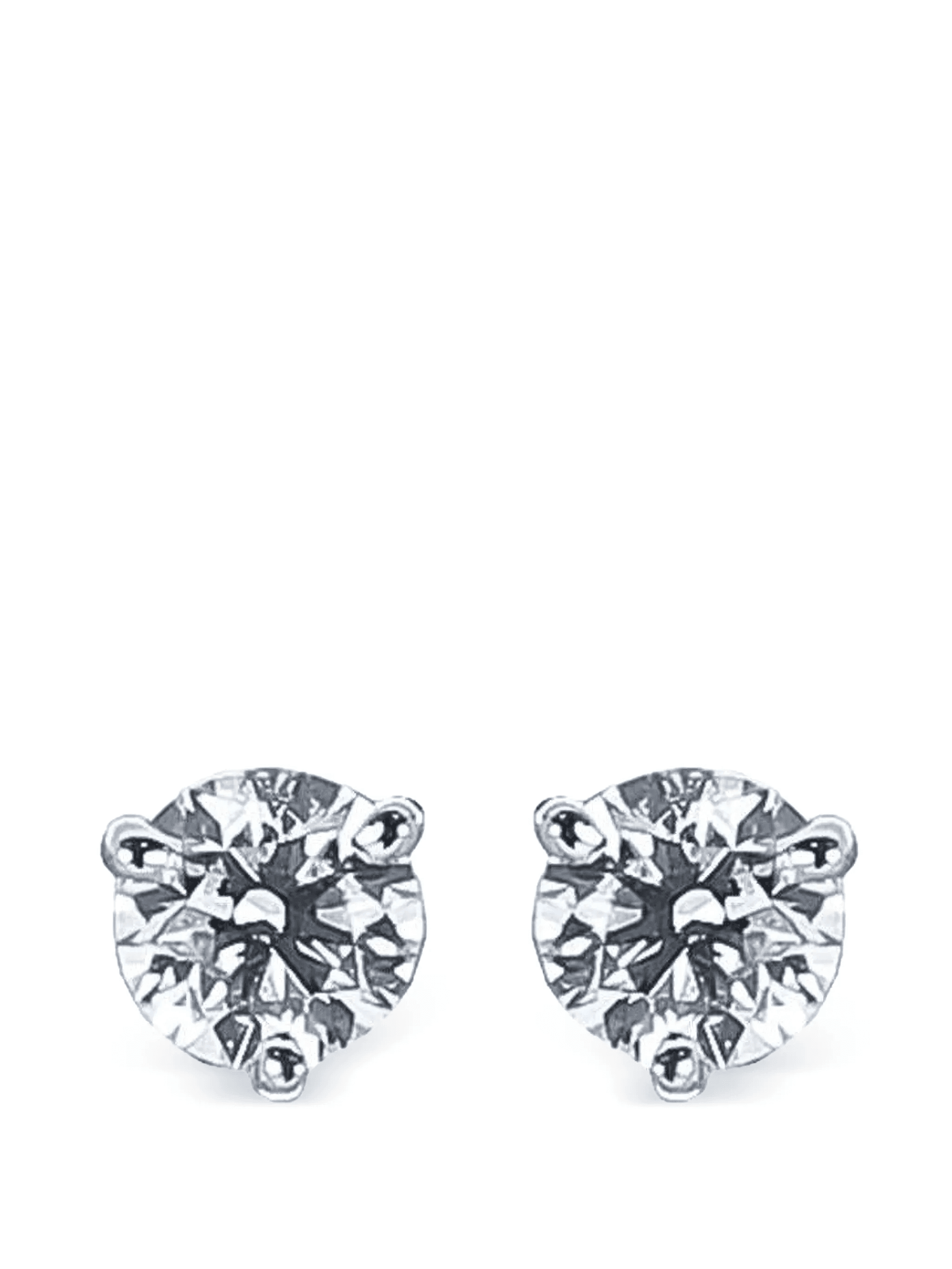 Solitaire diamond stud earrings - Image 1