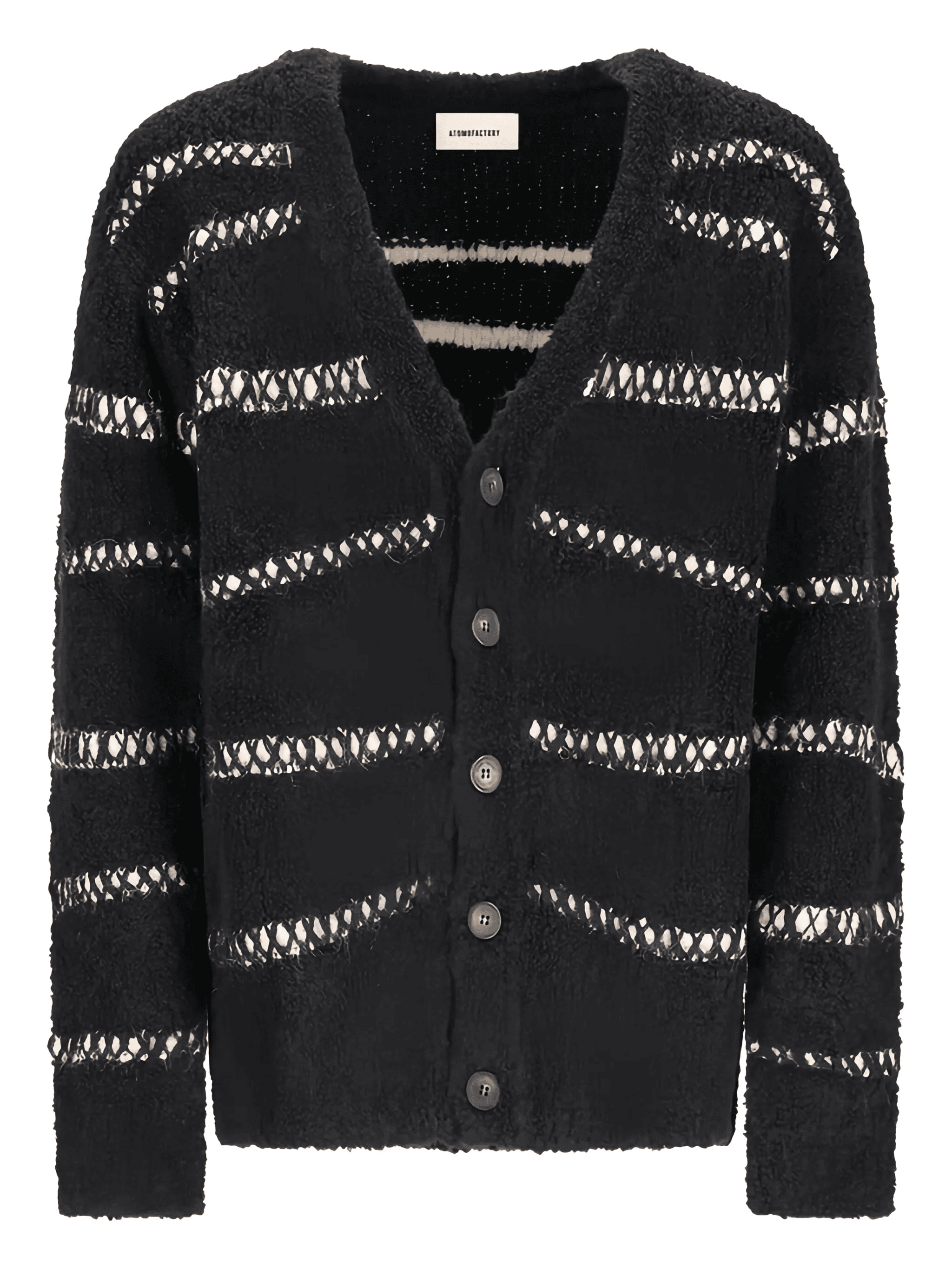 bouclé striped cardigan - Image 1