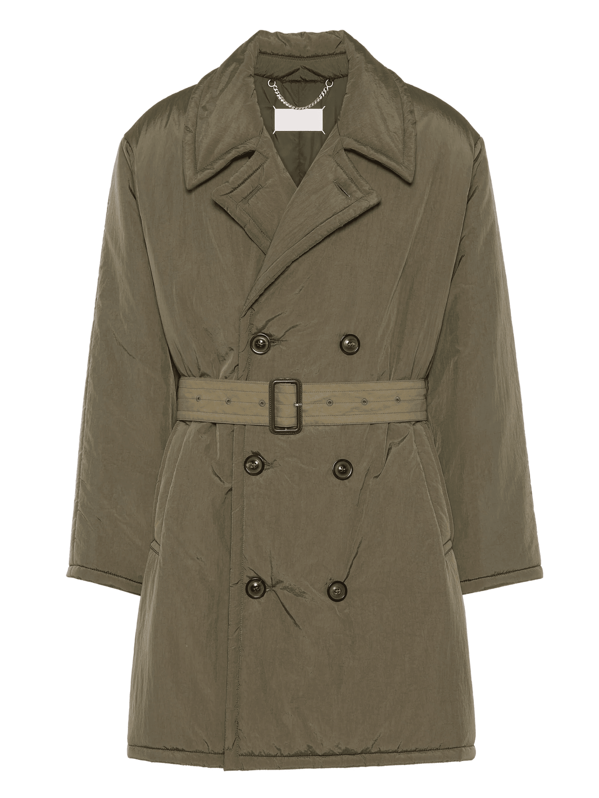Belted double-breasted coat - Image 1