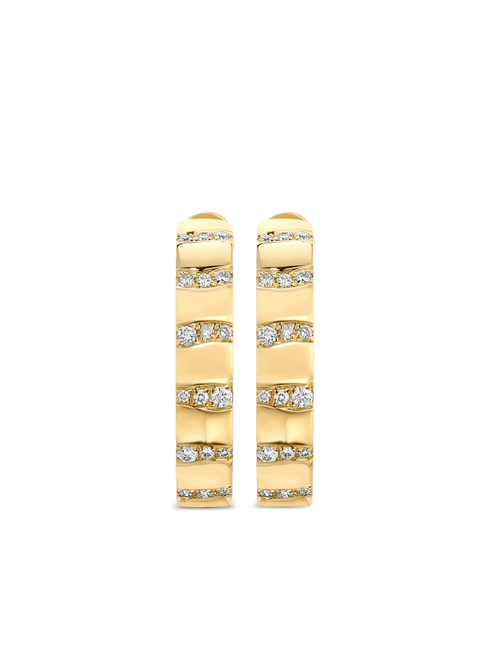 18K yellow gold Alma dos Rios diamond earrings - Image 1