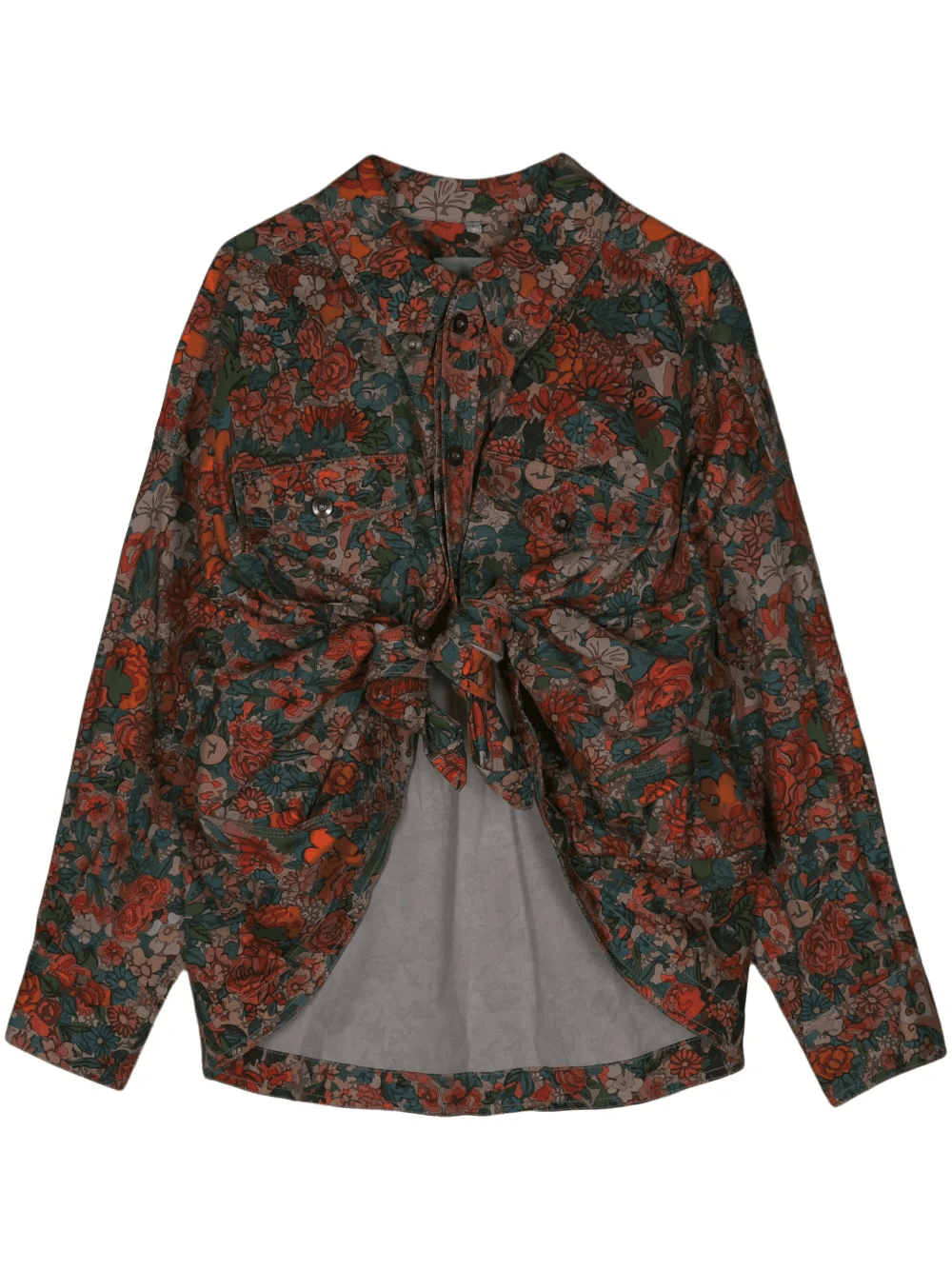 floral-print long-sleeve shirt - Image 1