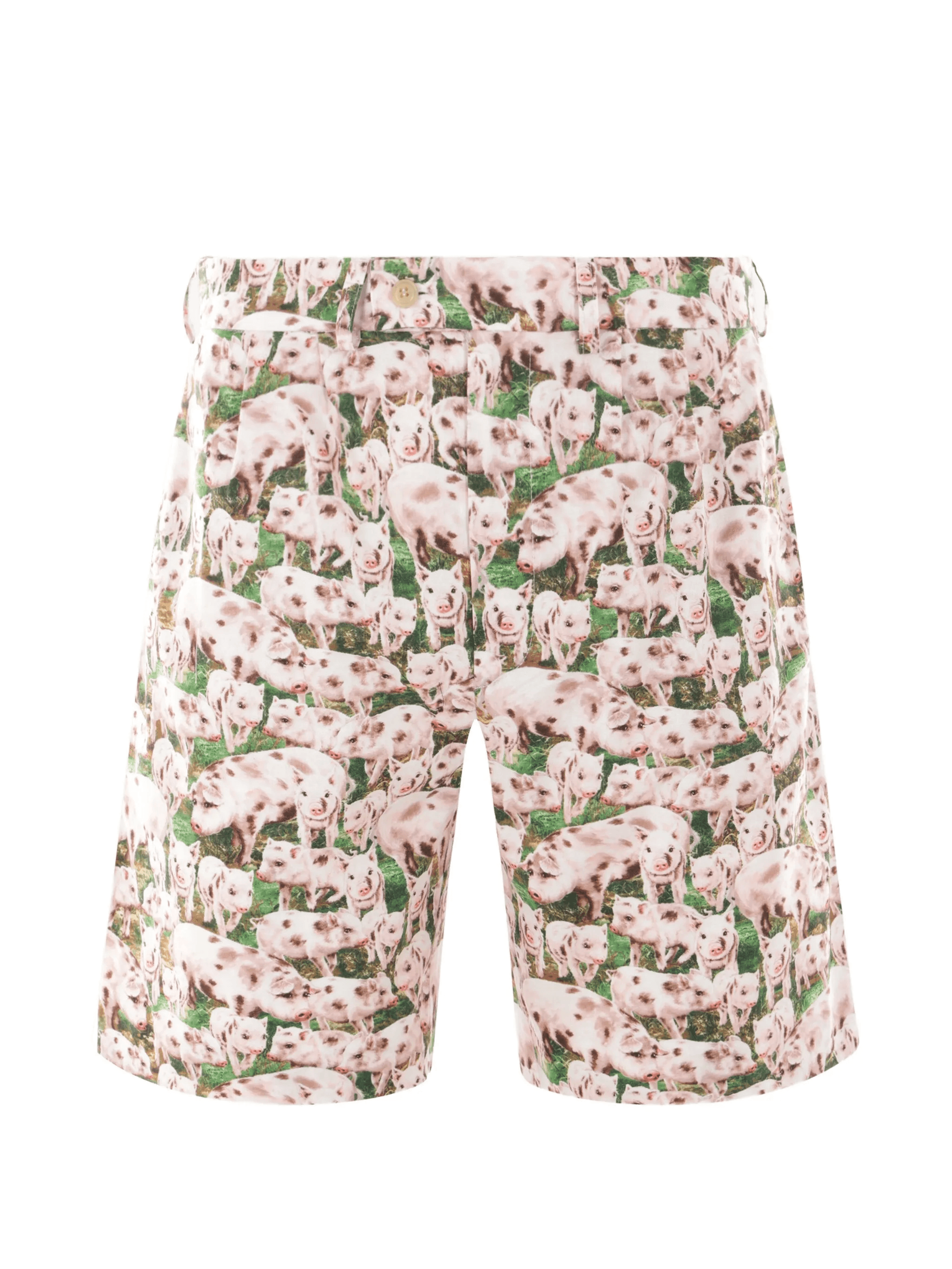 pigs print pleated shorts - Image 1