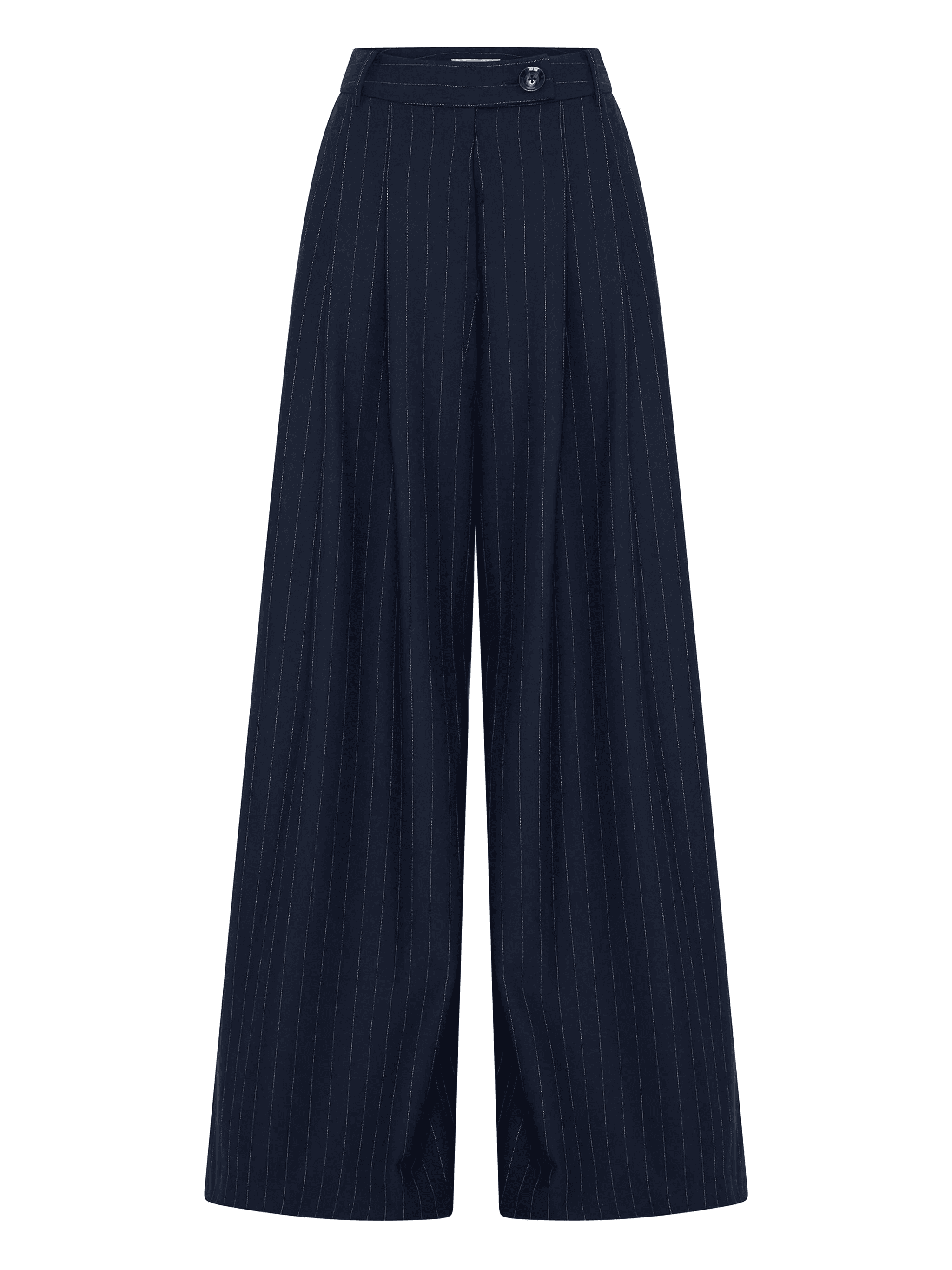 pinstripe pleat-detailed trousers - Image 1