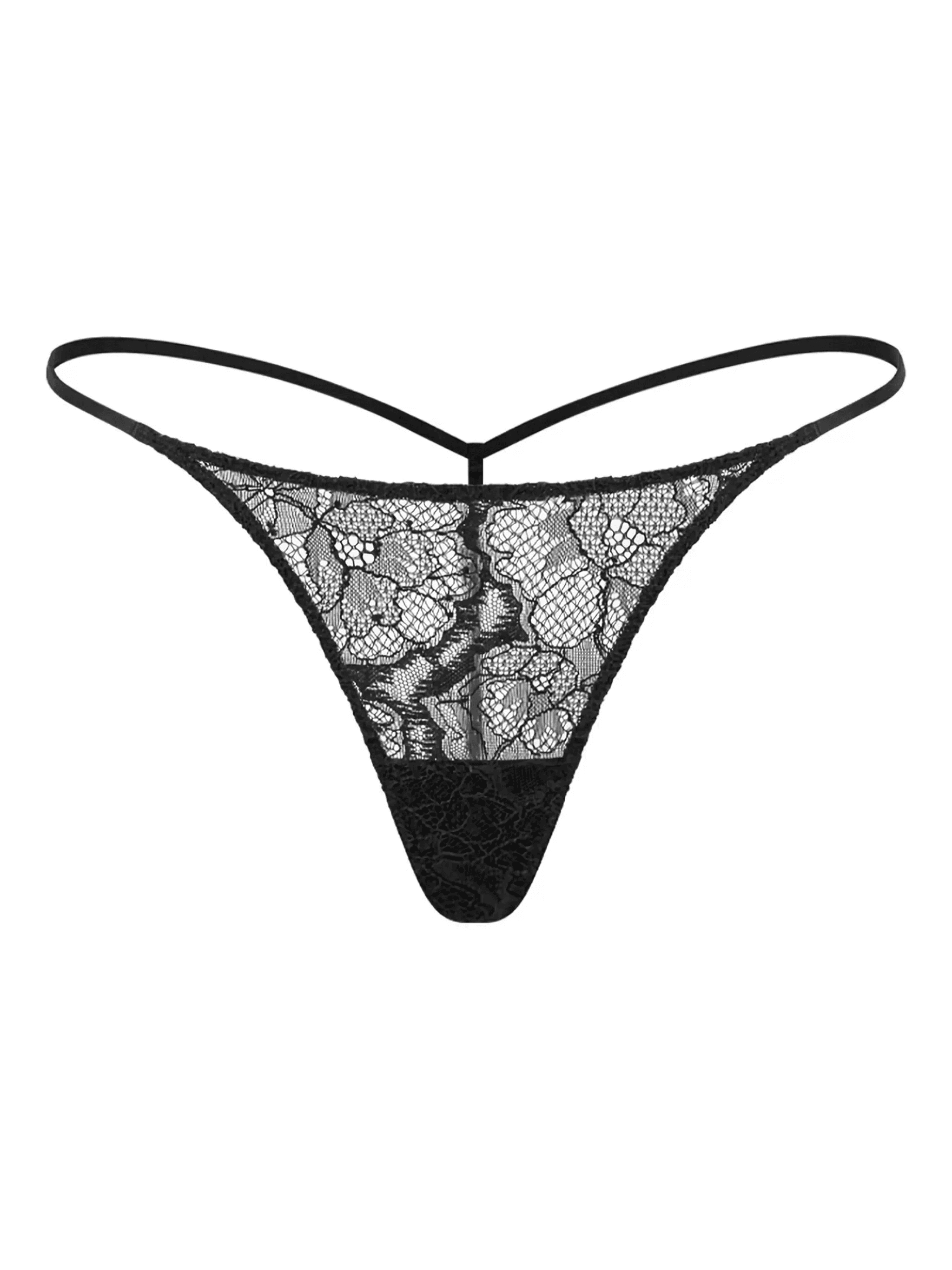 Tara floral-lace thong - Image 1