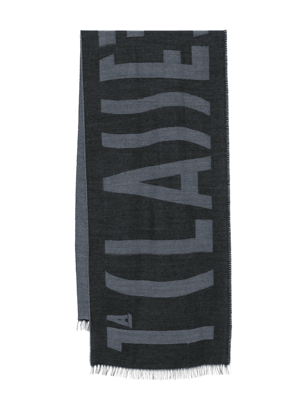 logo-detail fringed-edges scarf - Image 1