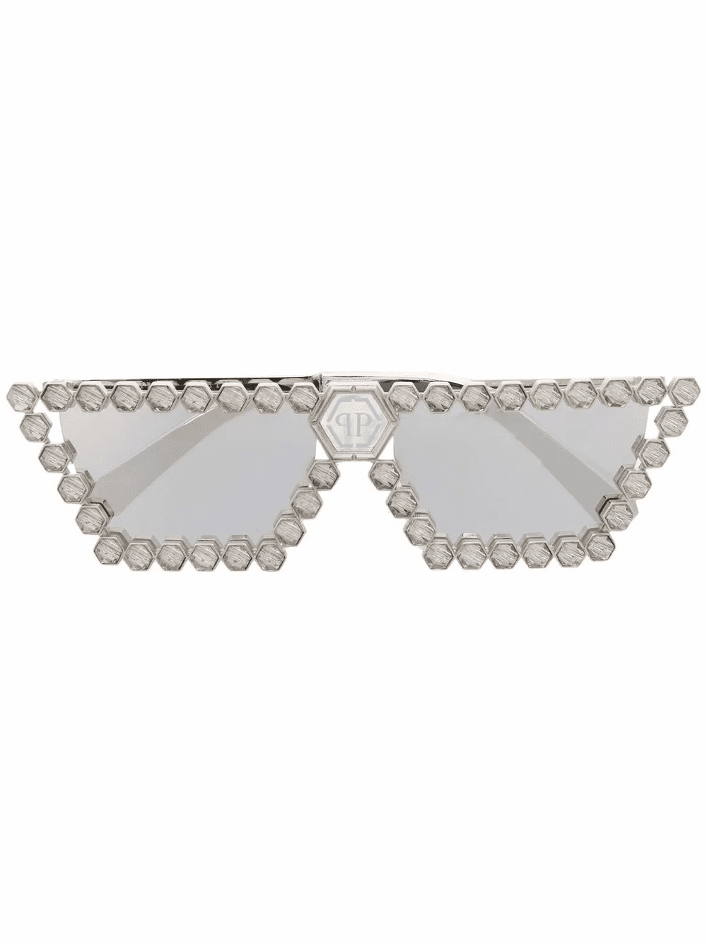crystal-embellished square-frame sunglasses - Image 1