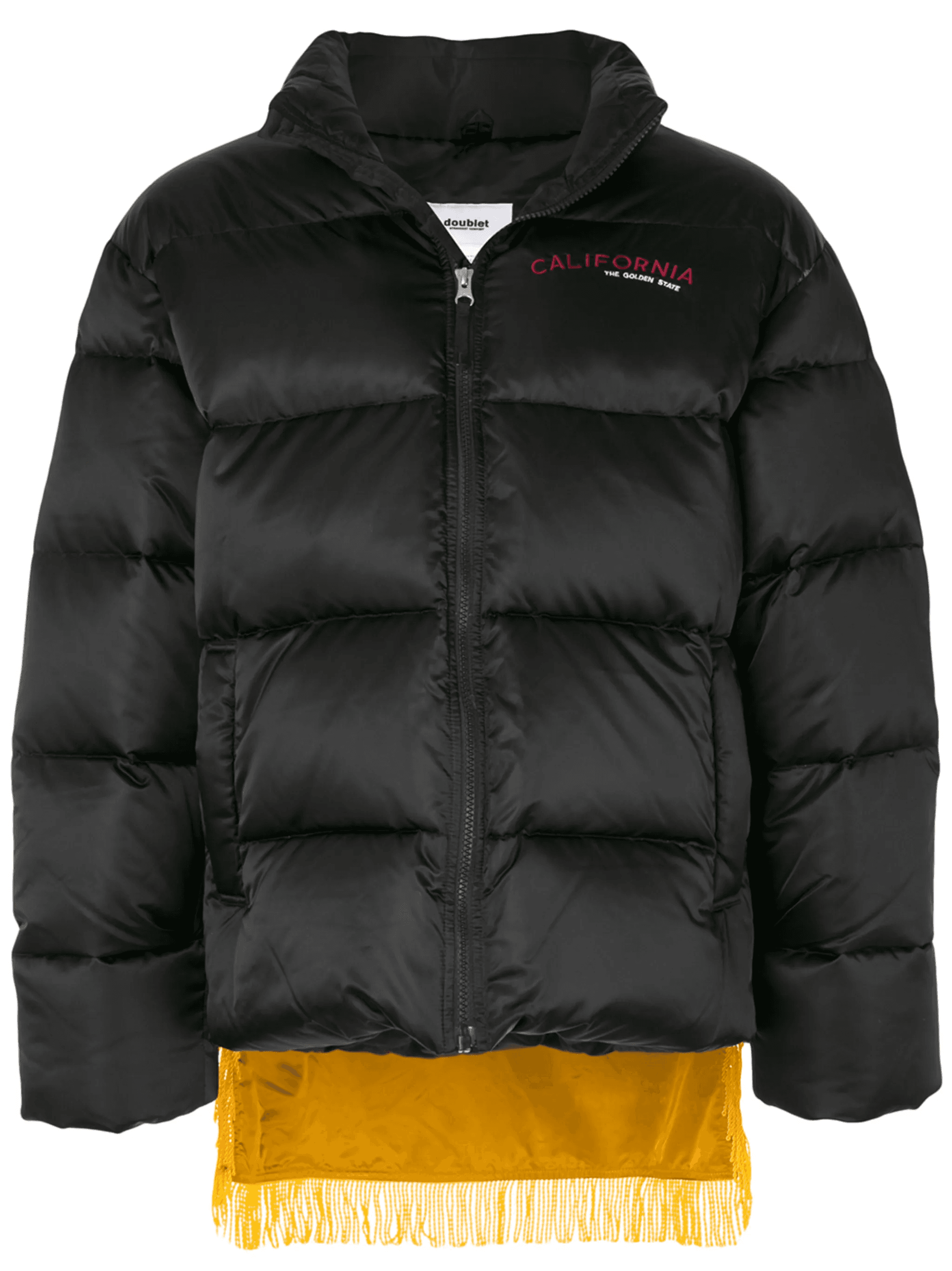fringed puffer coat - Image 1