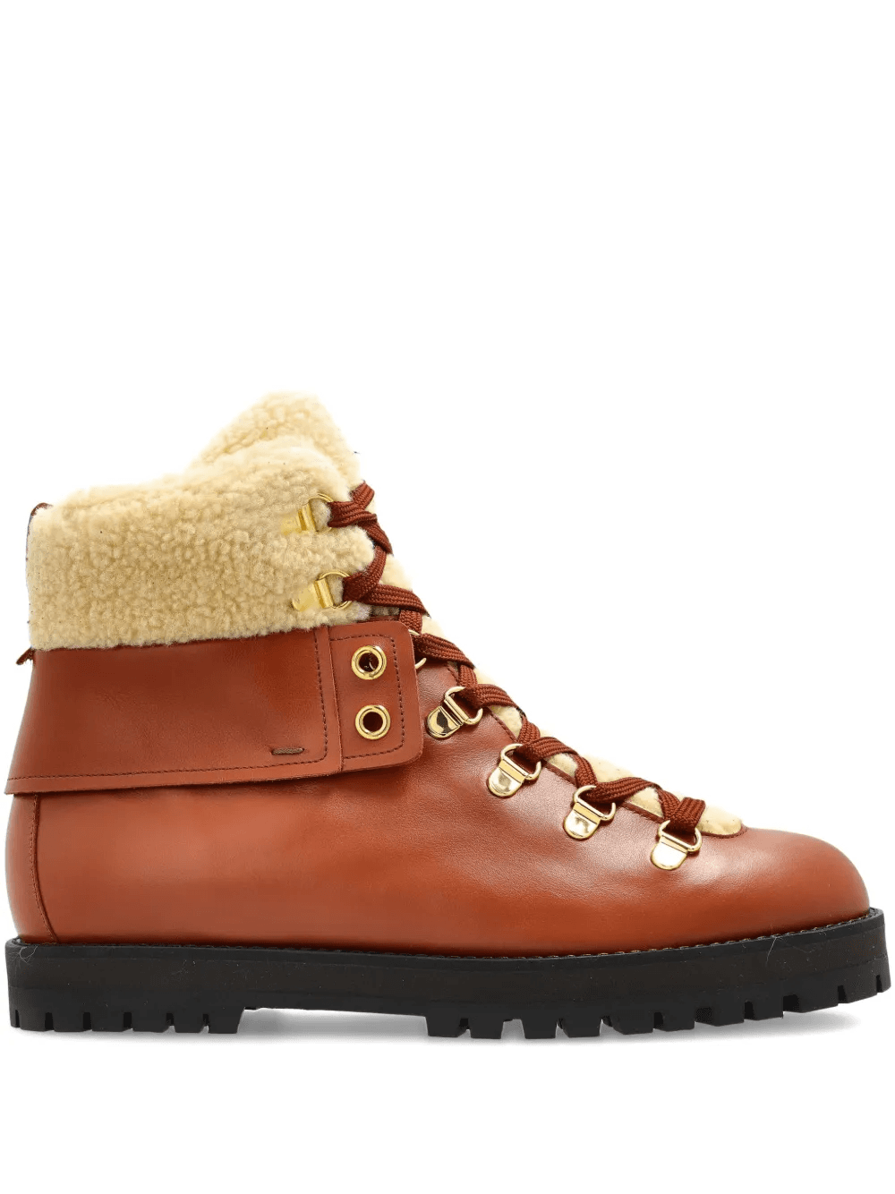 Heidi lace-up shearling hiking boots - Image 1