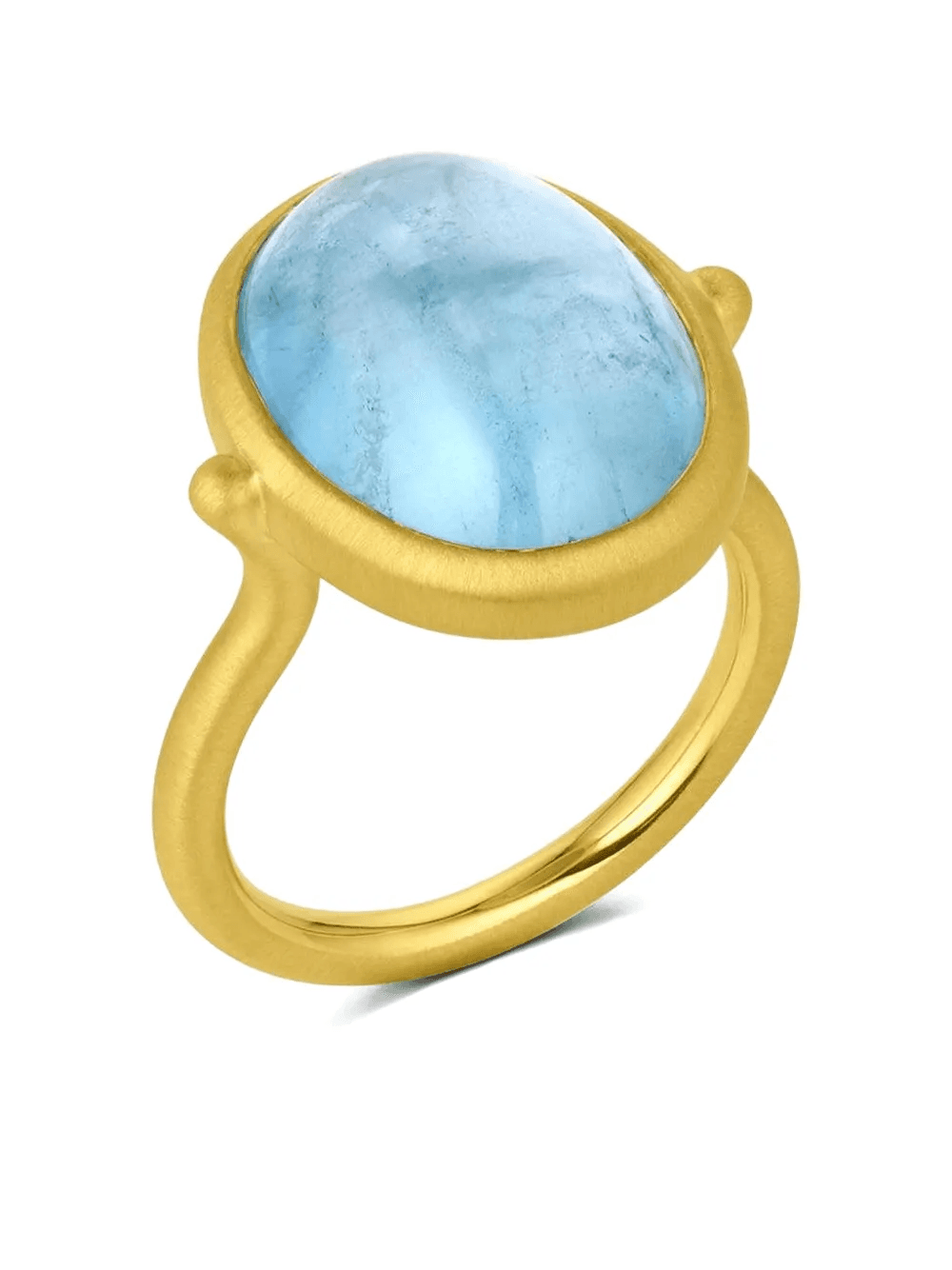 18K yellow gold The Og aquamarine ring - Image 1