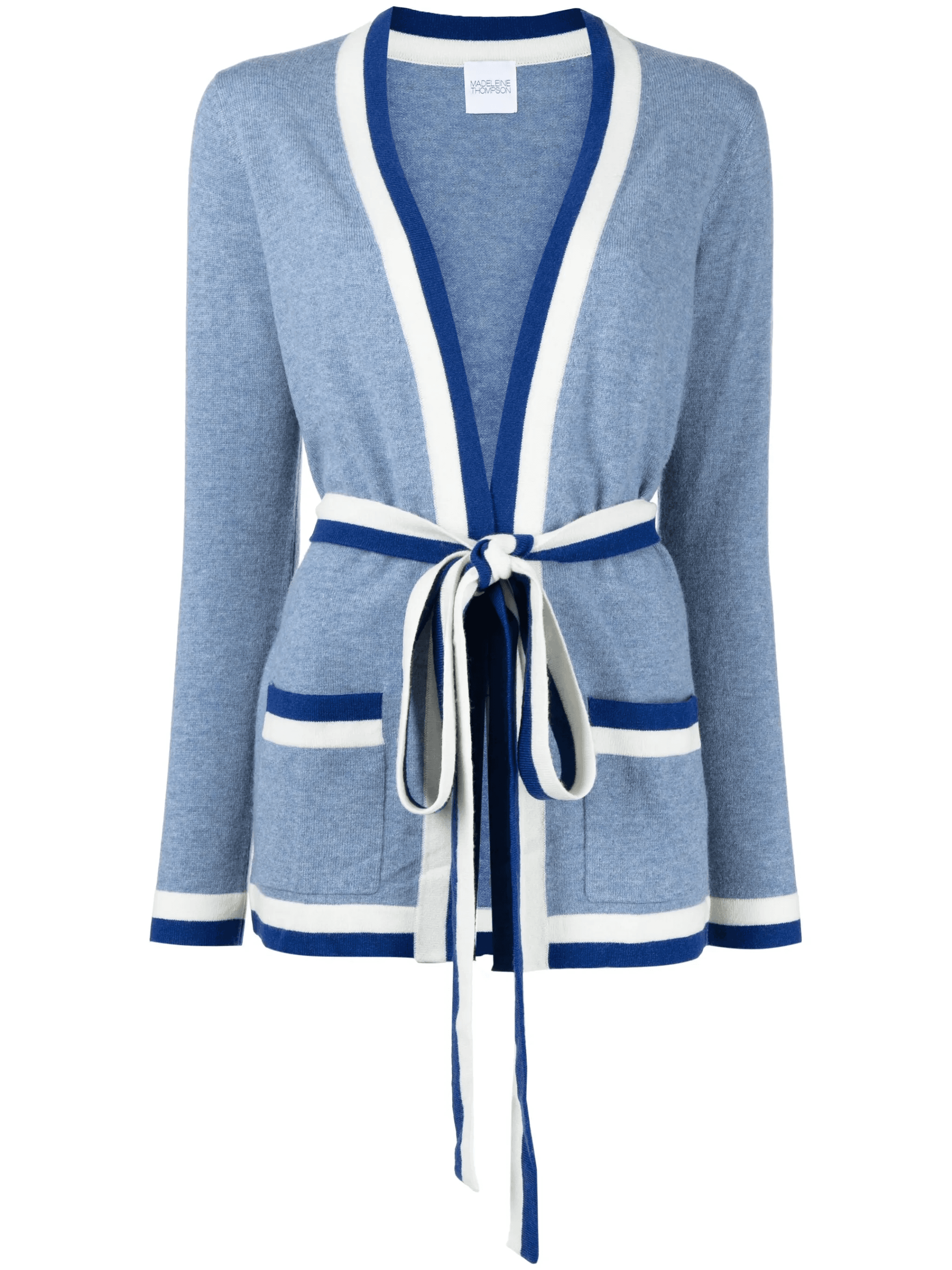 belt-waist knitted cardigan - Image 1
