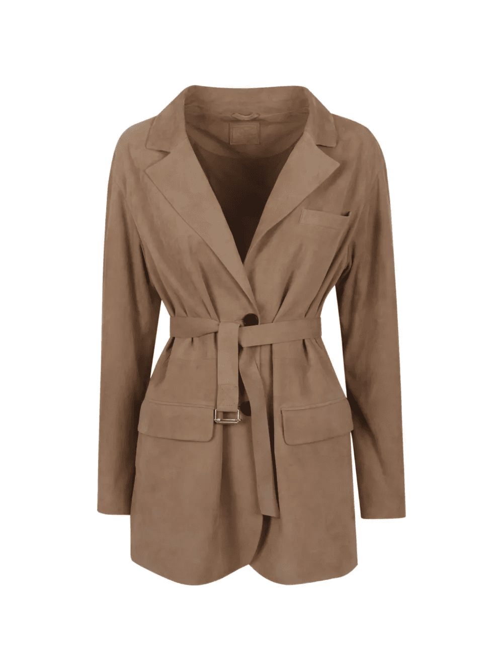 belted suede jacket - Image 1