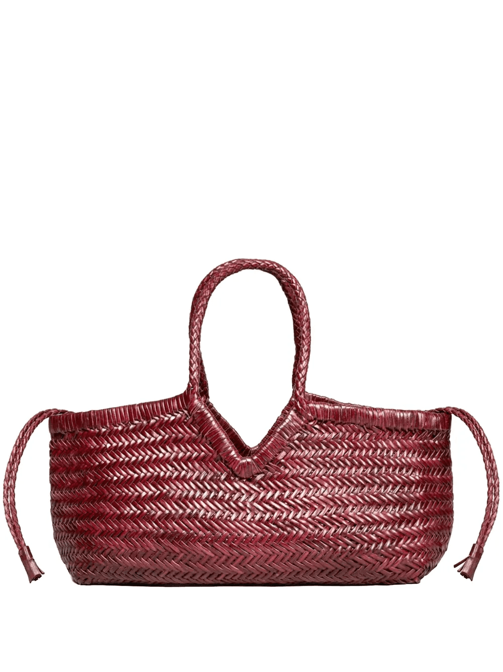 Tyde woven leather tote bag - Image 1