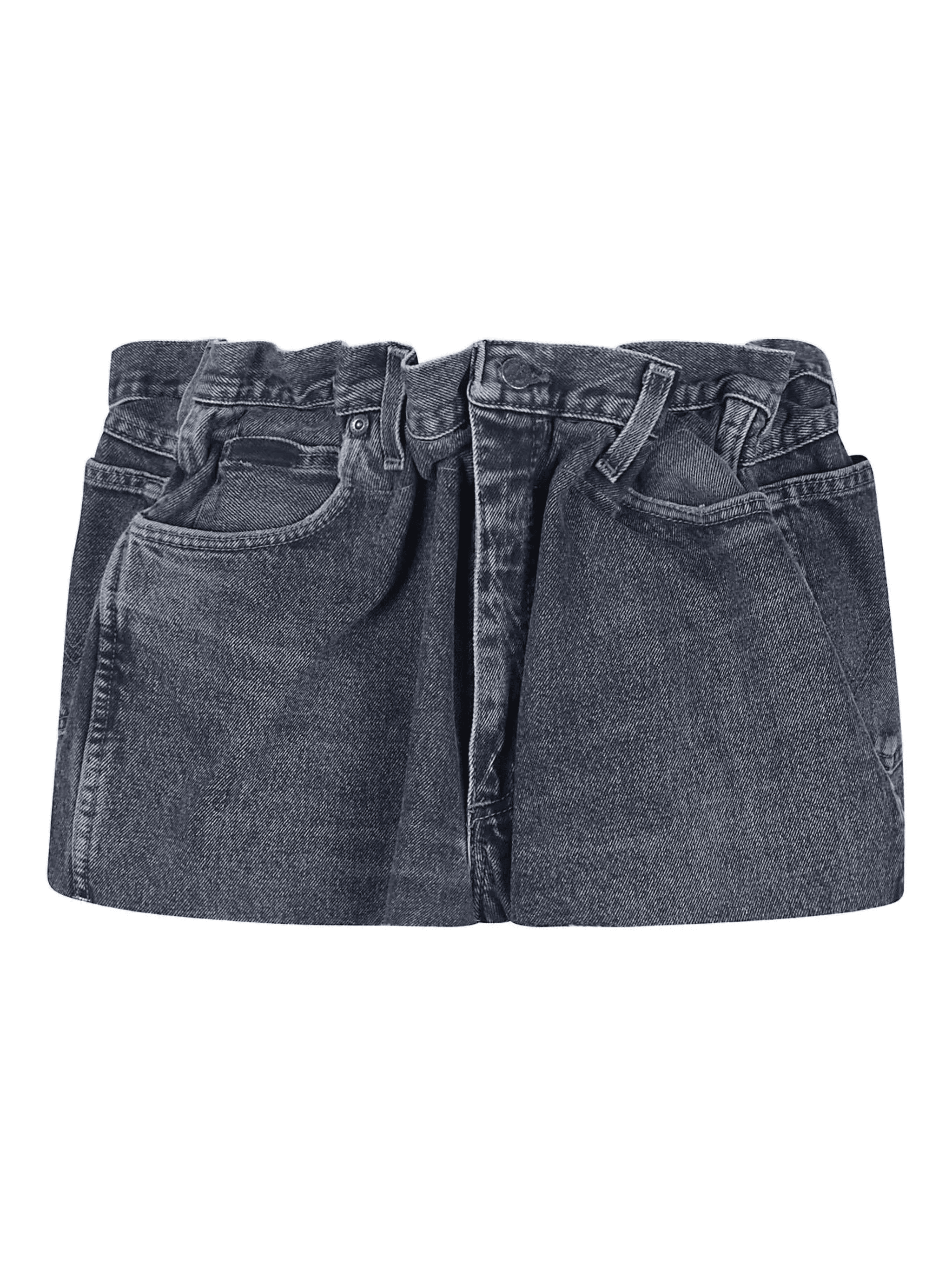 scrunch denim mini skirt - Image 1
