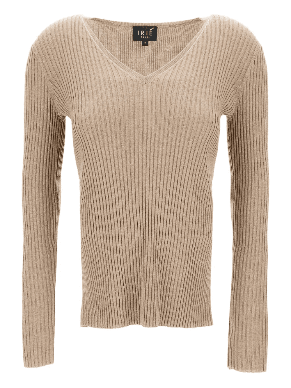 V-neck ribbed-knit jumper - Image 1
