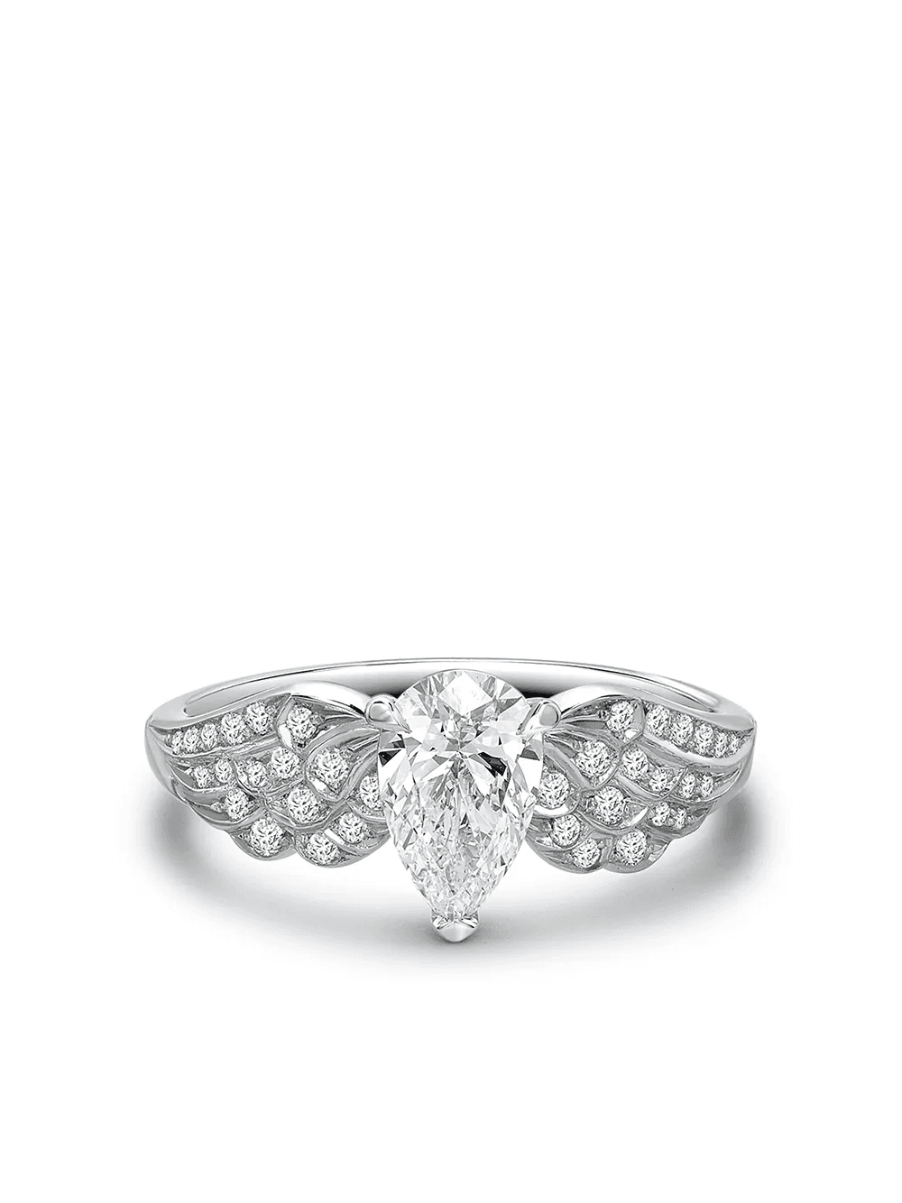 platinum pear shaped diamond tiara ring - Image 1