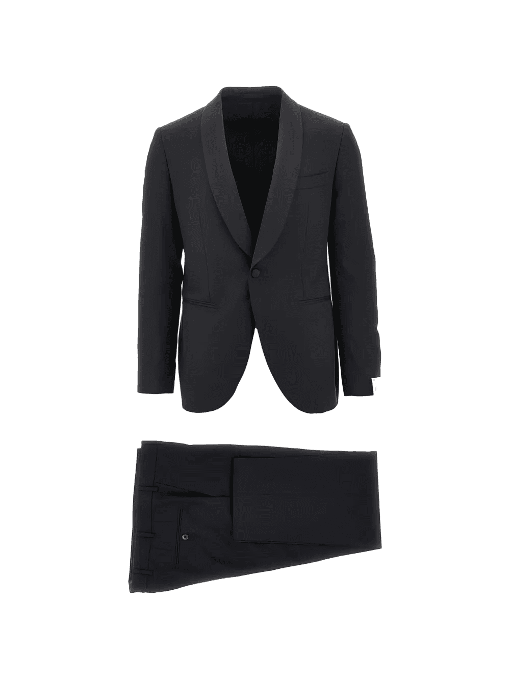 shawl-lapel single-breasted wool suit - Image 1