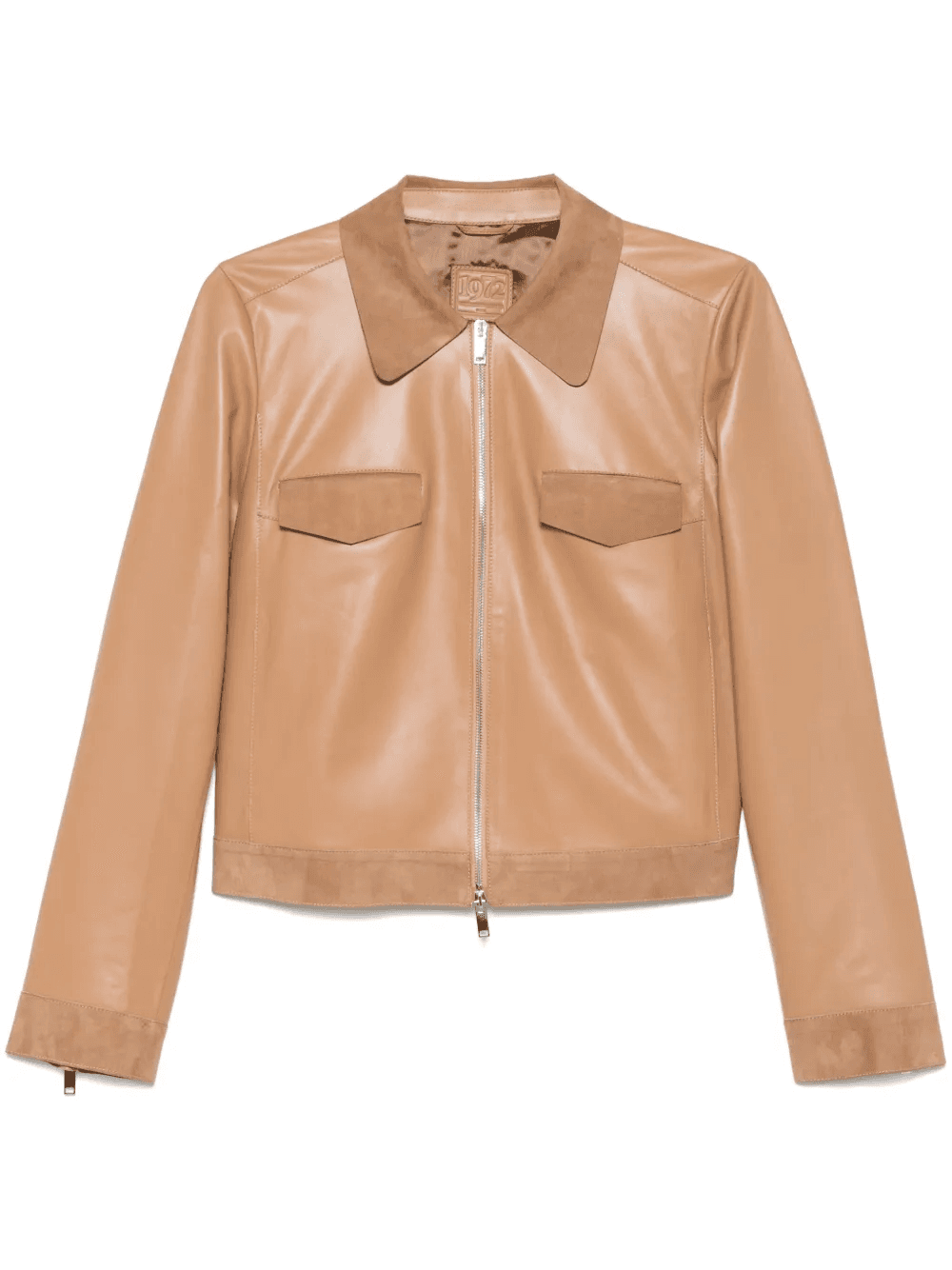 leather shirt jacket - Image 1