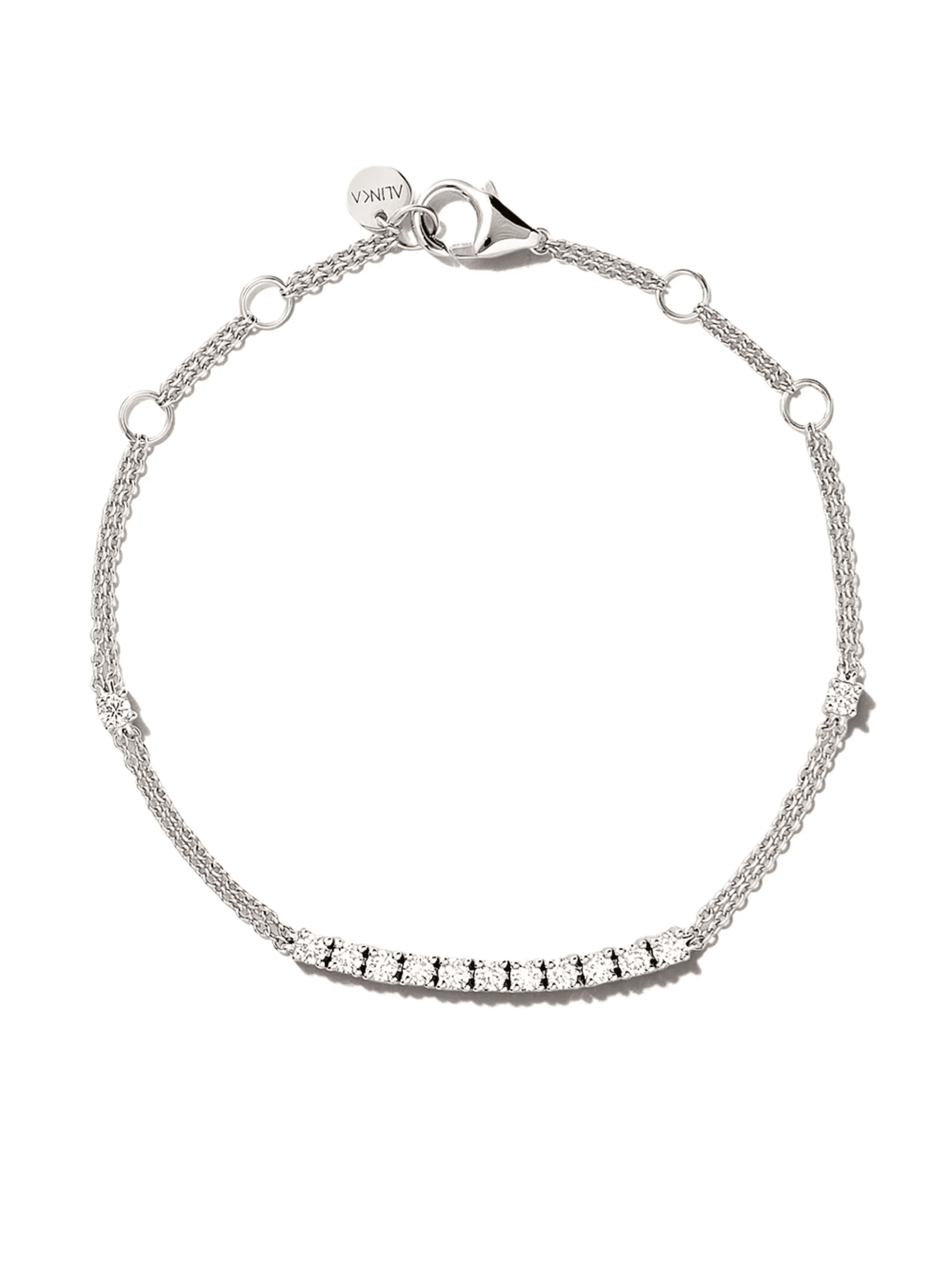 18kt white gold RIVIERA diamond bracelet - Image 1