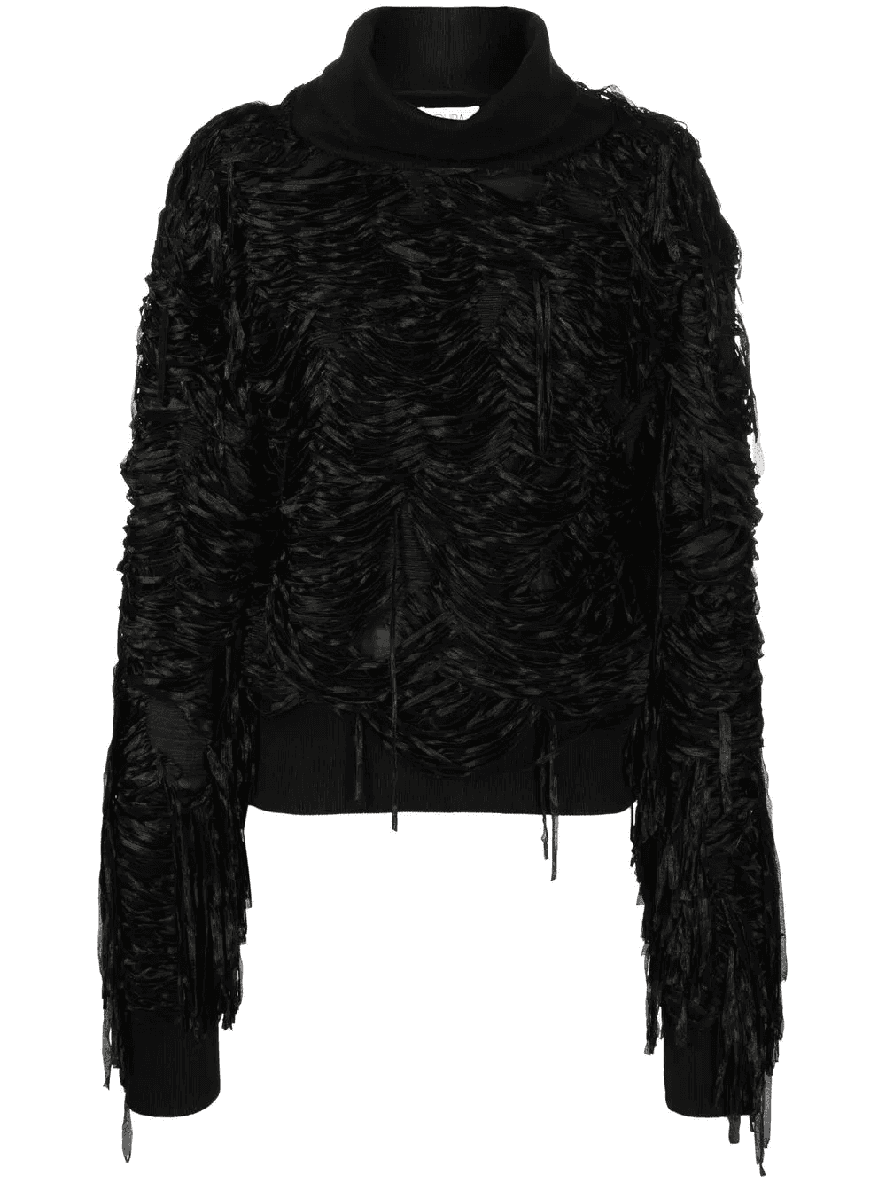 fringed long-sleeve jumper - Image 1