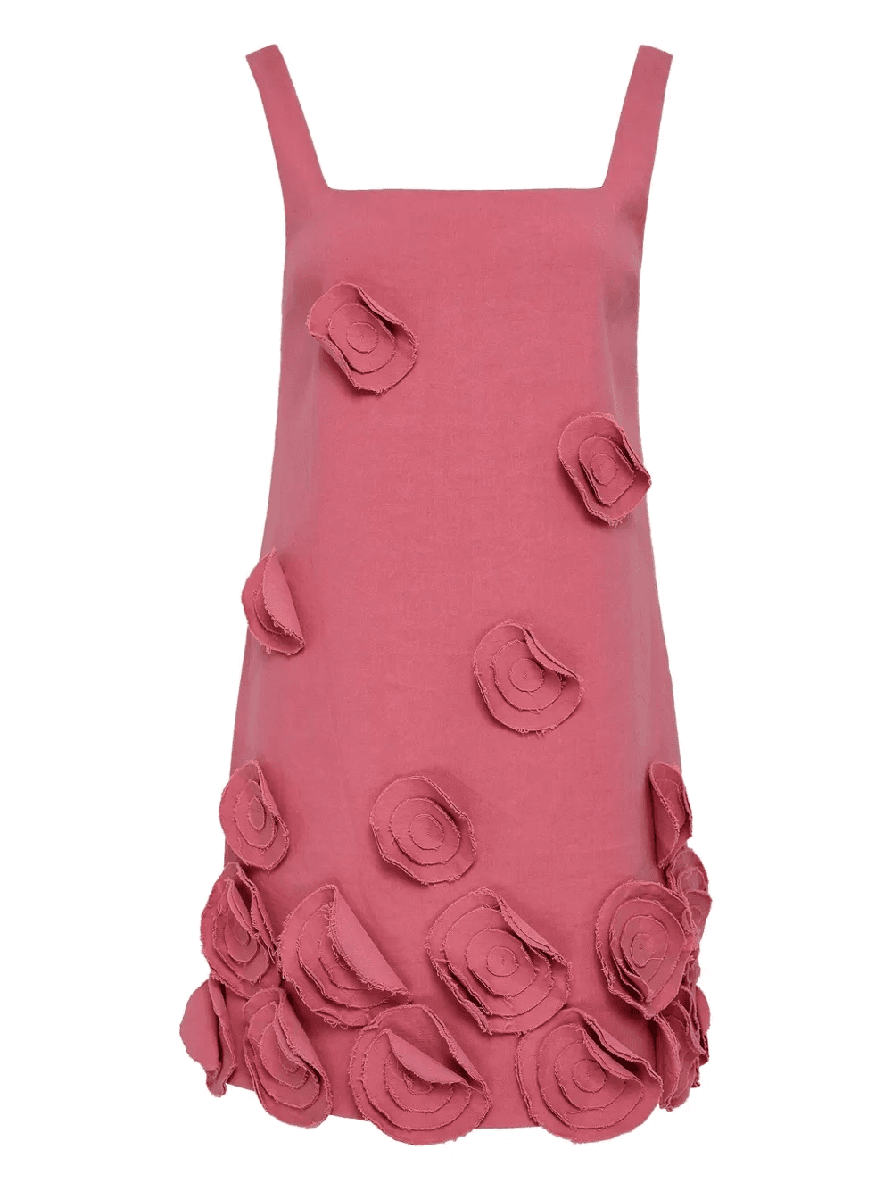 rose-embellished shift day dress - Image 1