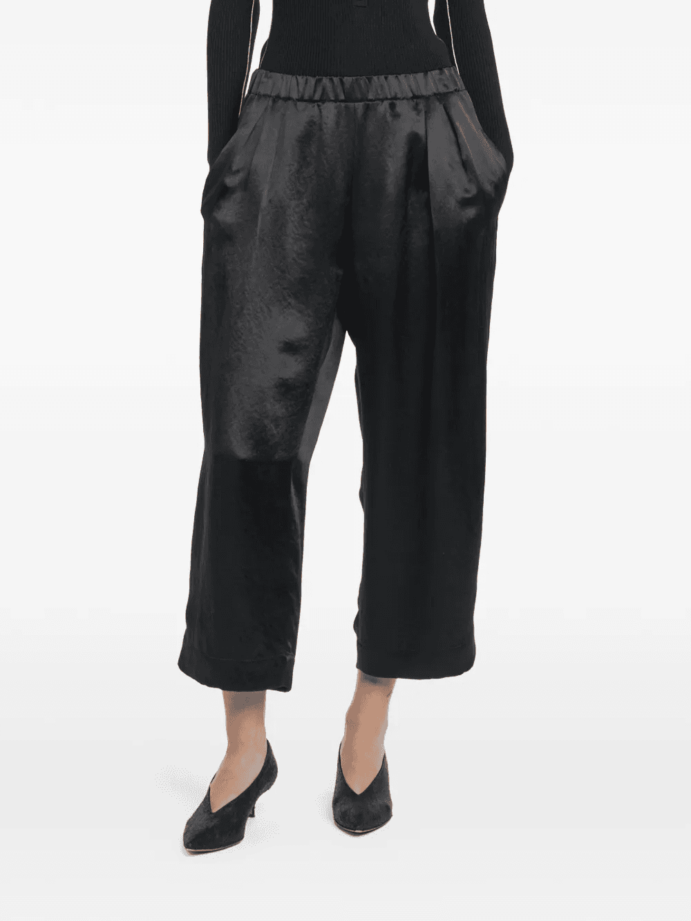 elasticted-waistband trousers - Image 1
