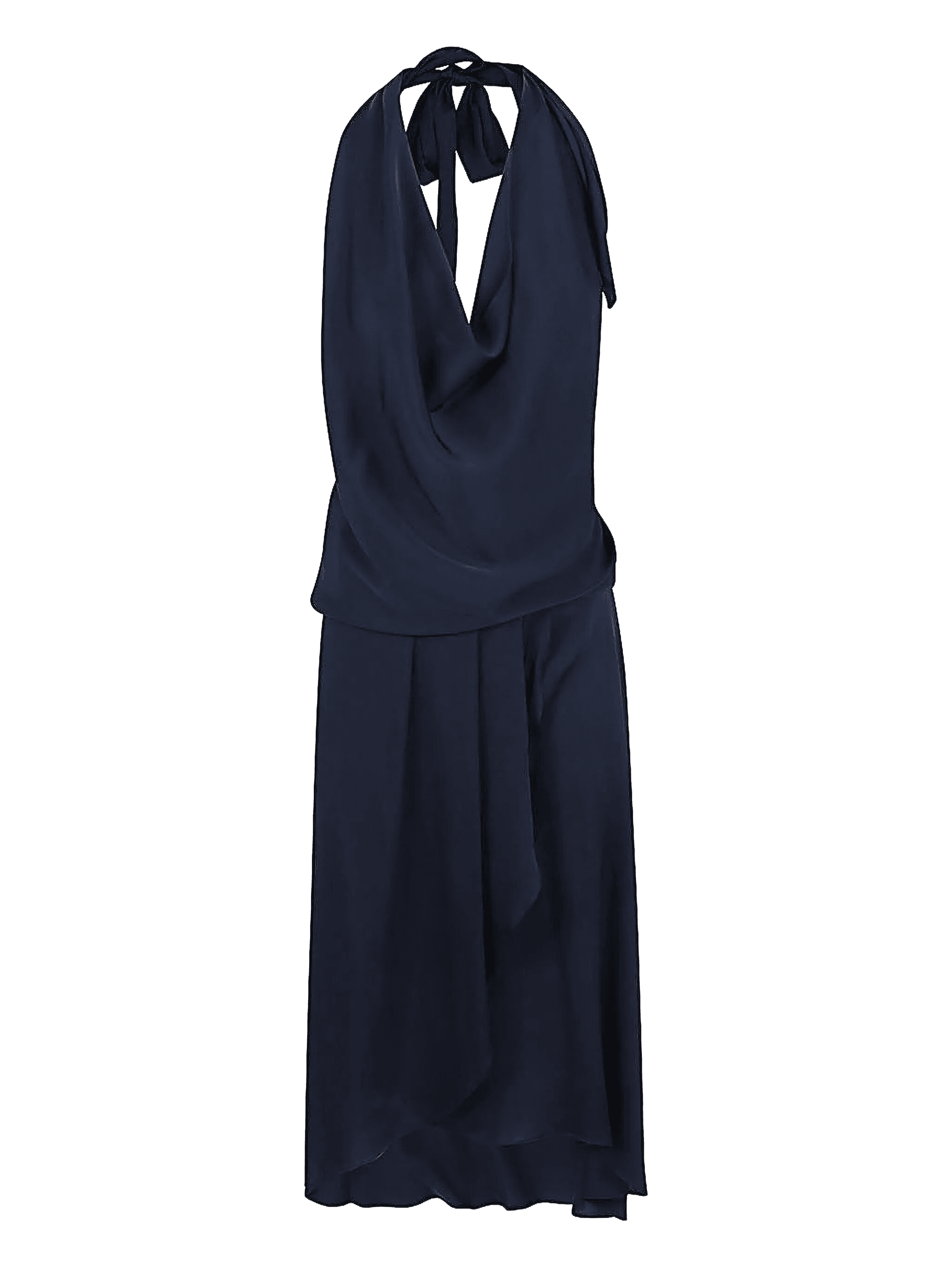 cowl-neck backless dress - Image 1