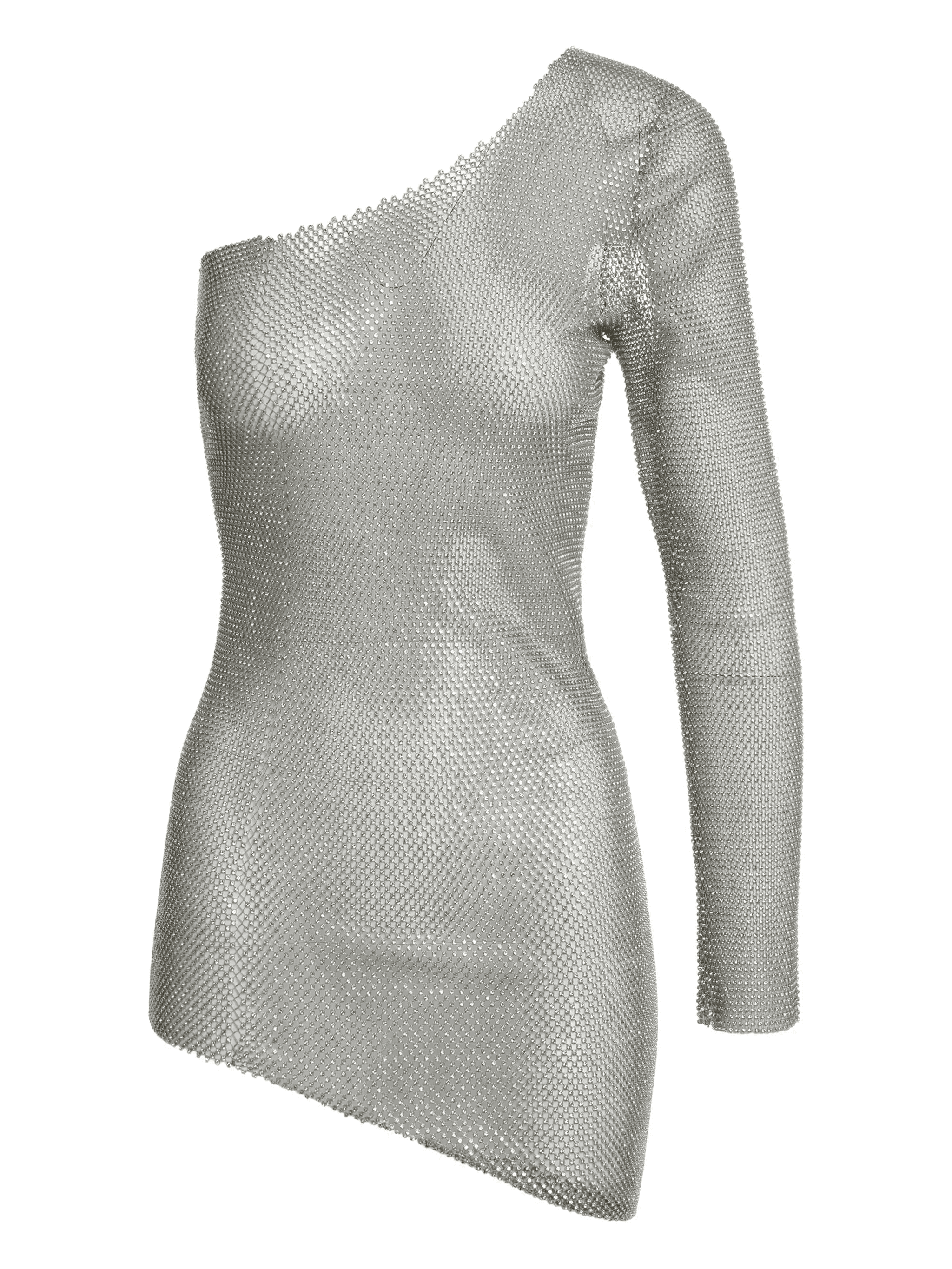 one-sleeve mini dress - Image 1