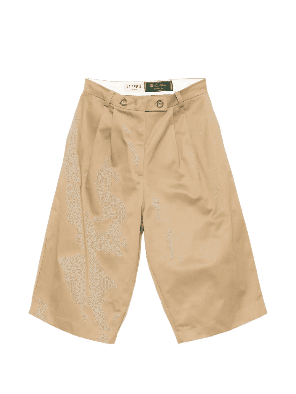 pleated cotton shorts - Image 1
