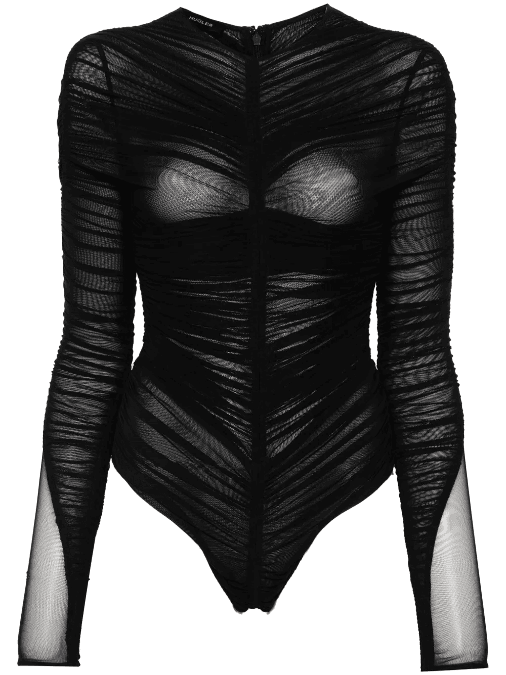 gathered semi-sheer bodysuit - Image 1