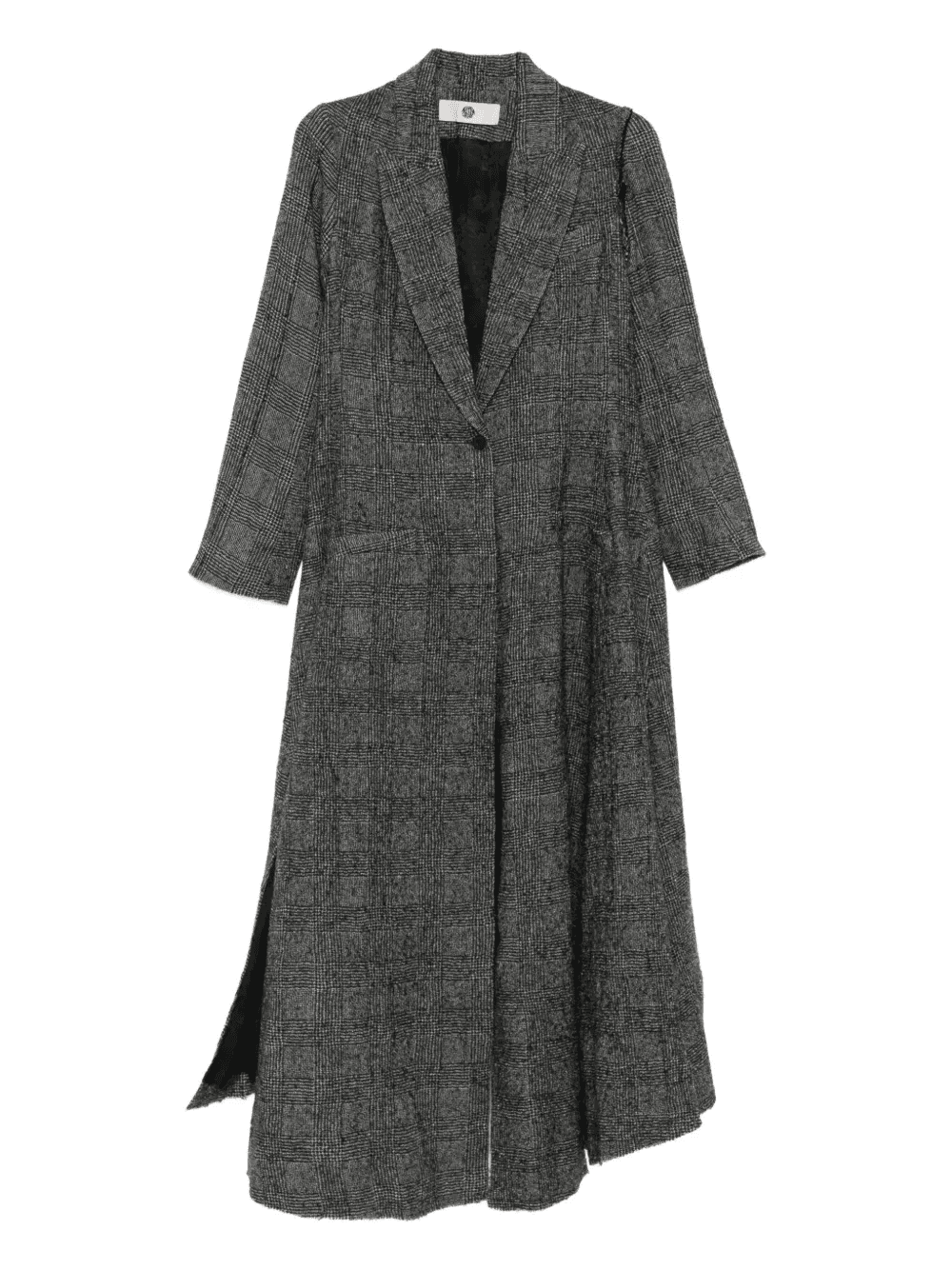 plaid single-breasted coat - Image 1