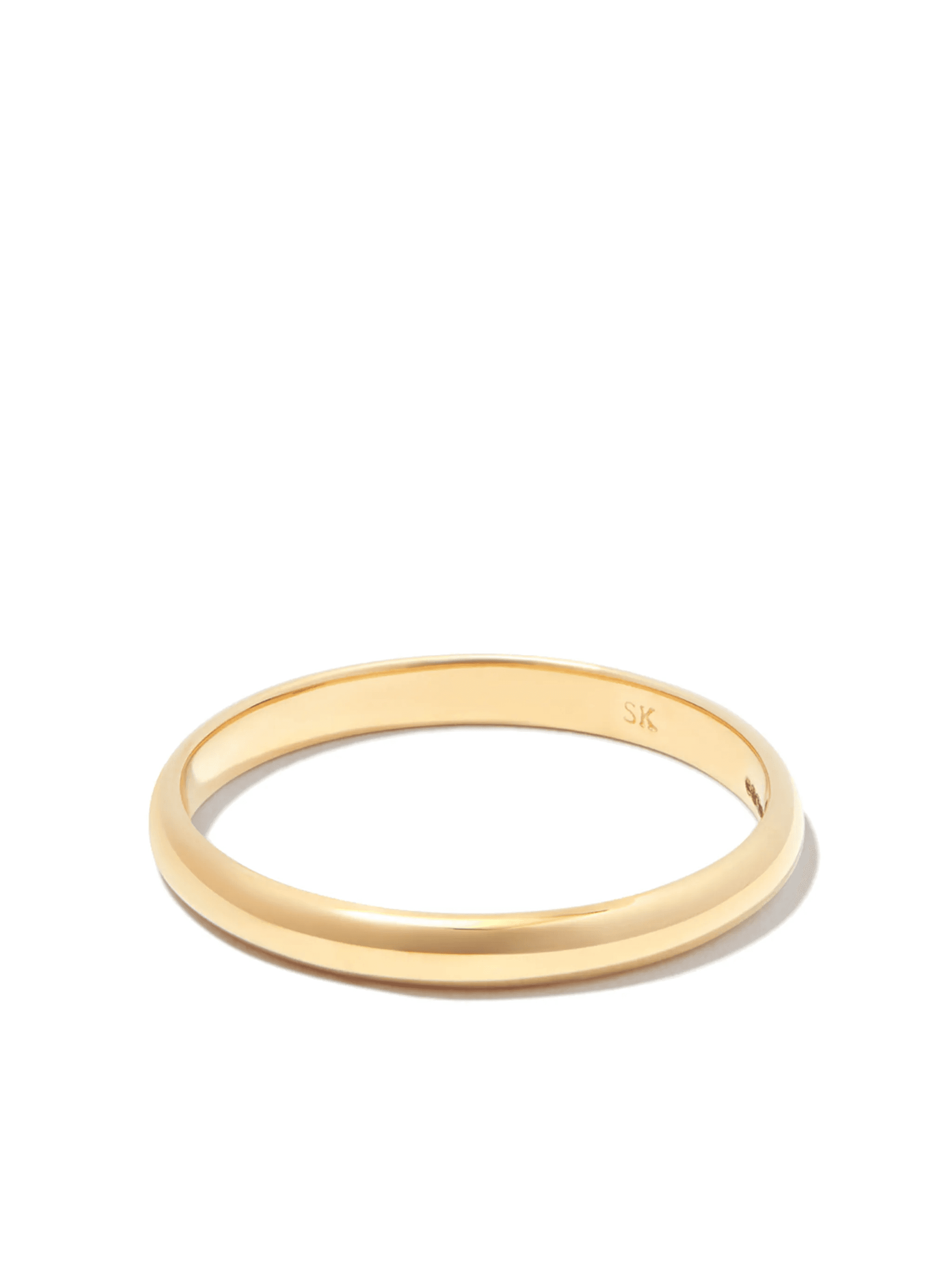 18K yellow gold Half Round ring - Image 1