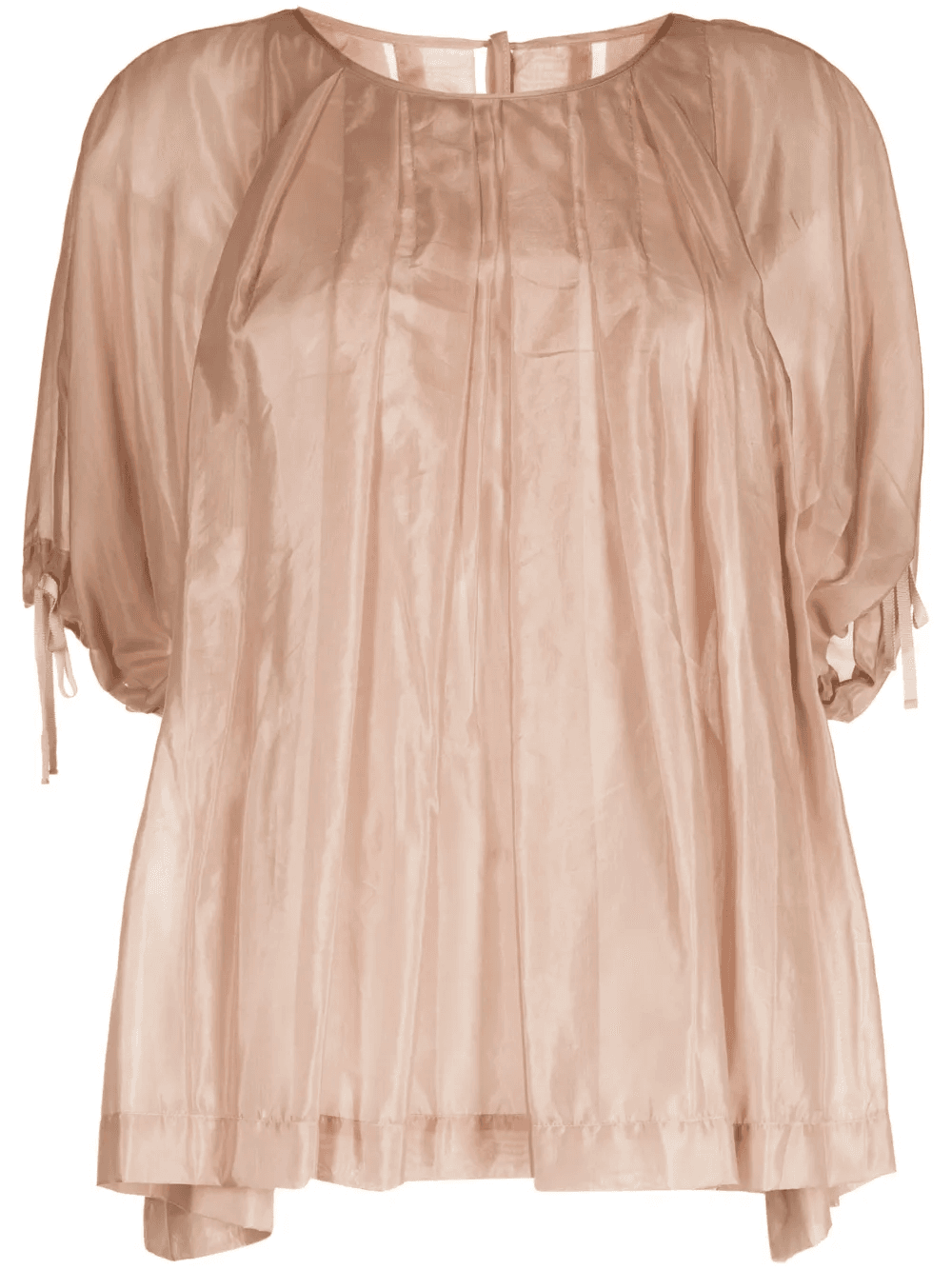 short-sleeve pleated blouse - Image 1