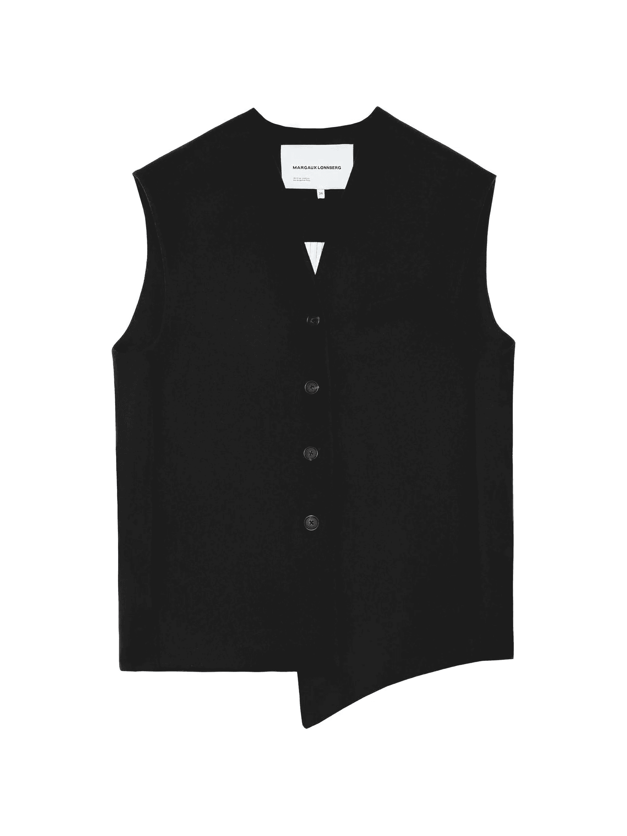 Wallis asymmetric-hem button waistcoat - Image 1
