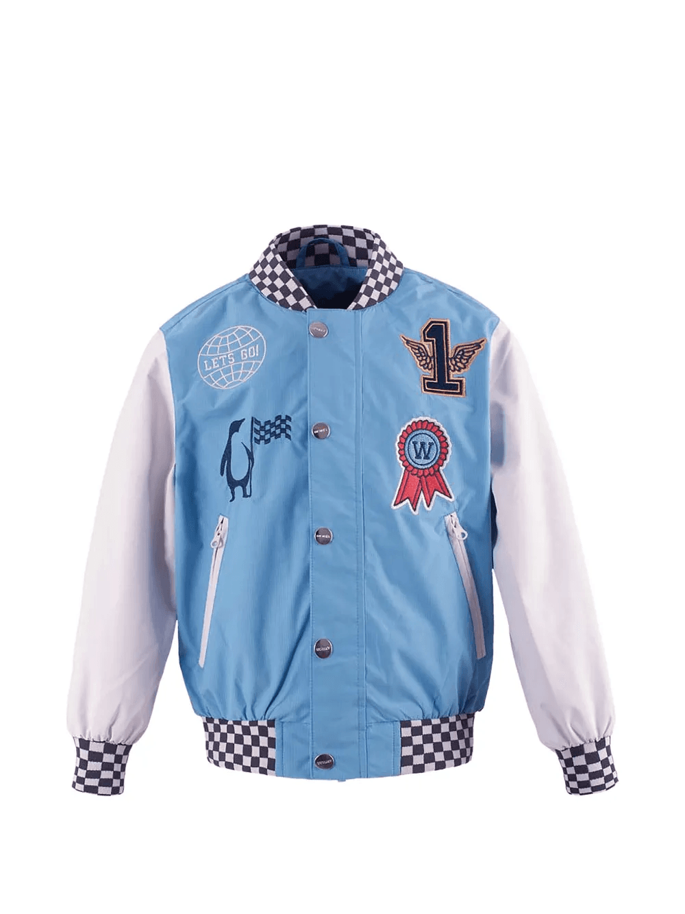 patchwork zip jacket - Image 1