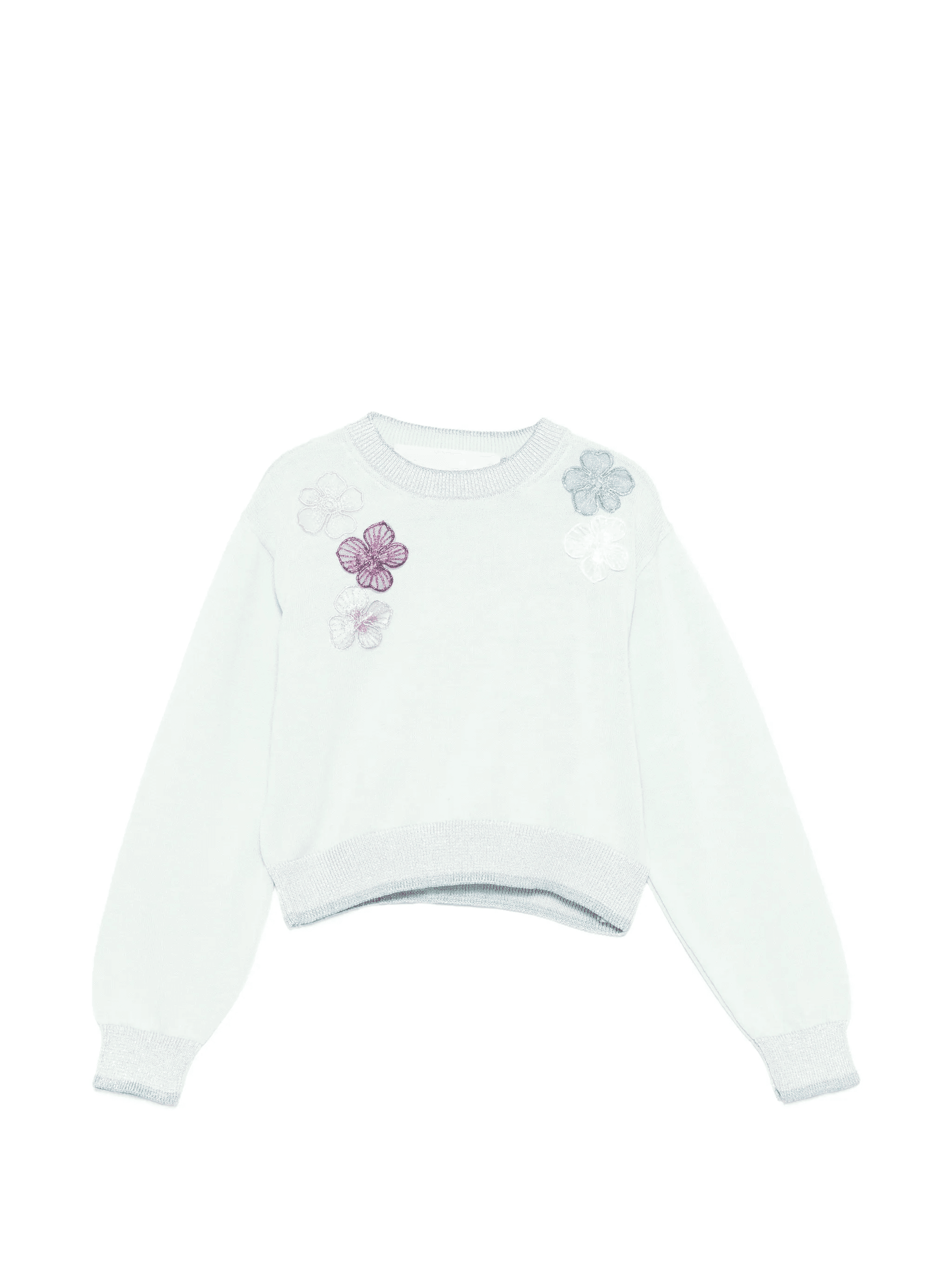floral appliqué sweater - Image 1