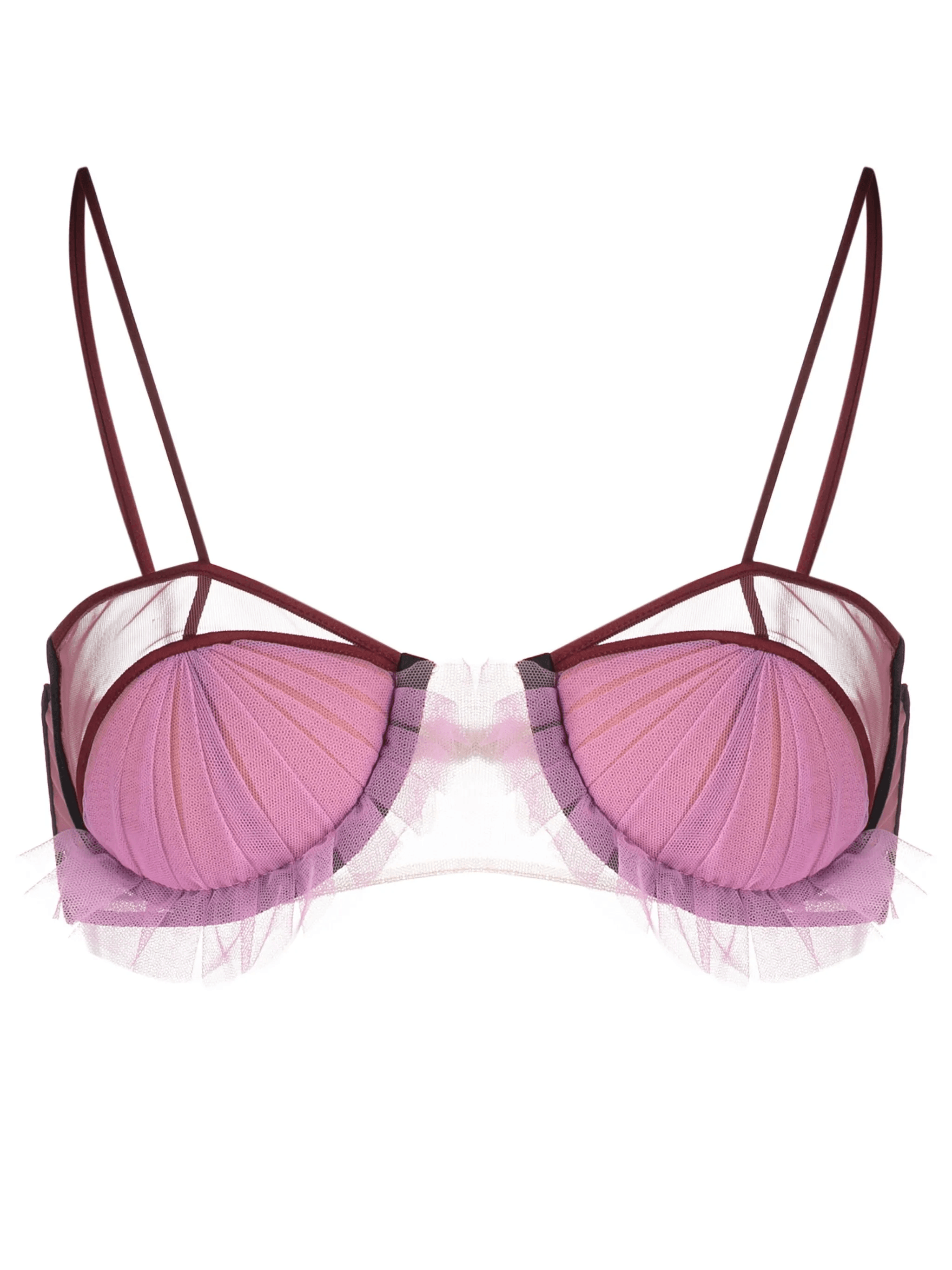 panelled semi-sheer bra - Image 1