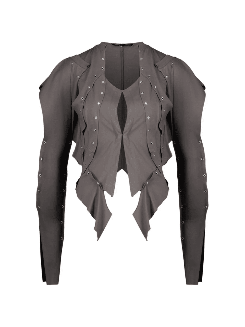 eyelet long-sleeve blouse - Image 1