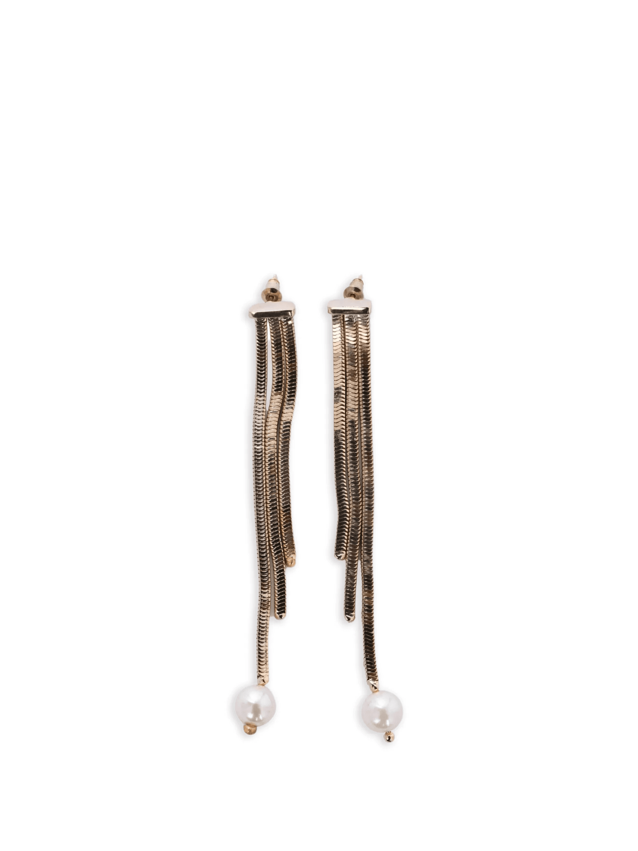 Aurea chain pearl earrings - Image 1