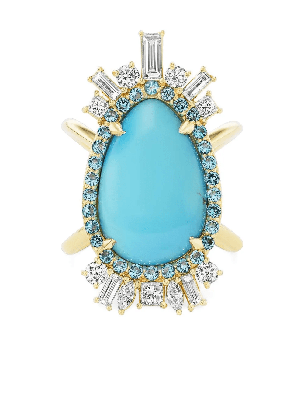 18K yellow gold Clear Skies multi-stone ring - Image 1