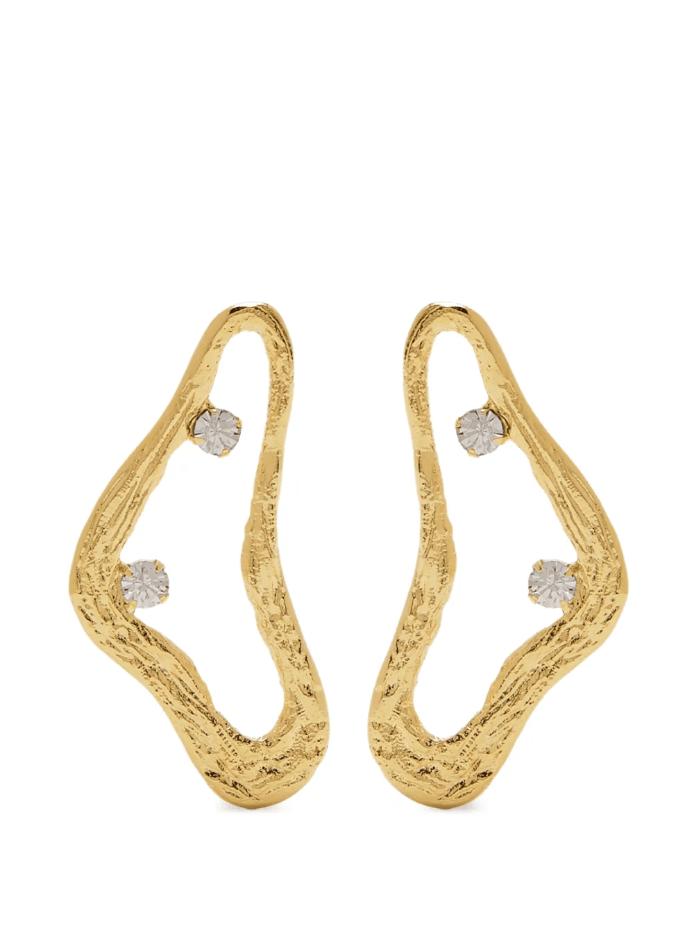 Celestial Whispers stone-embellished textured earrings - Image 1