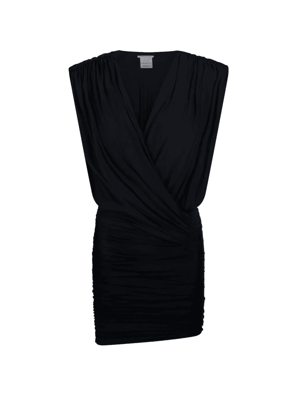 Candice draped V-neck mini dress - Image 1