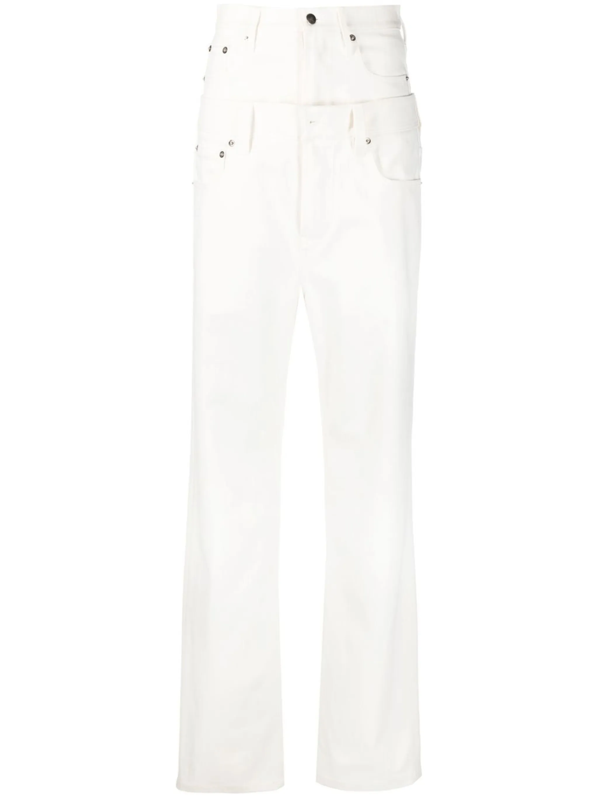 panelled high-waisted trousers - Image 1