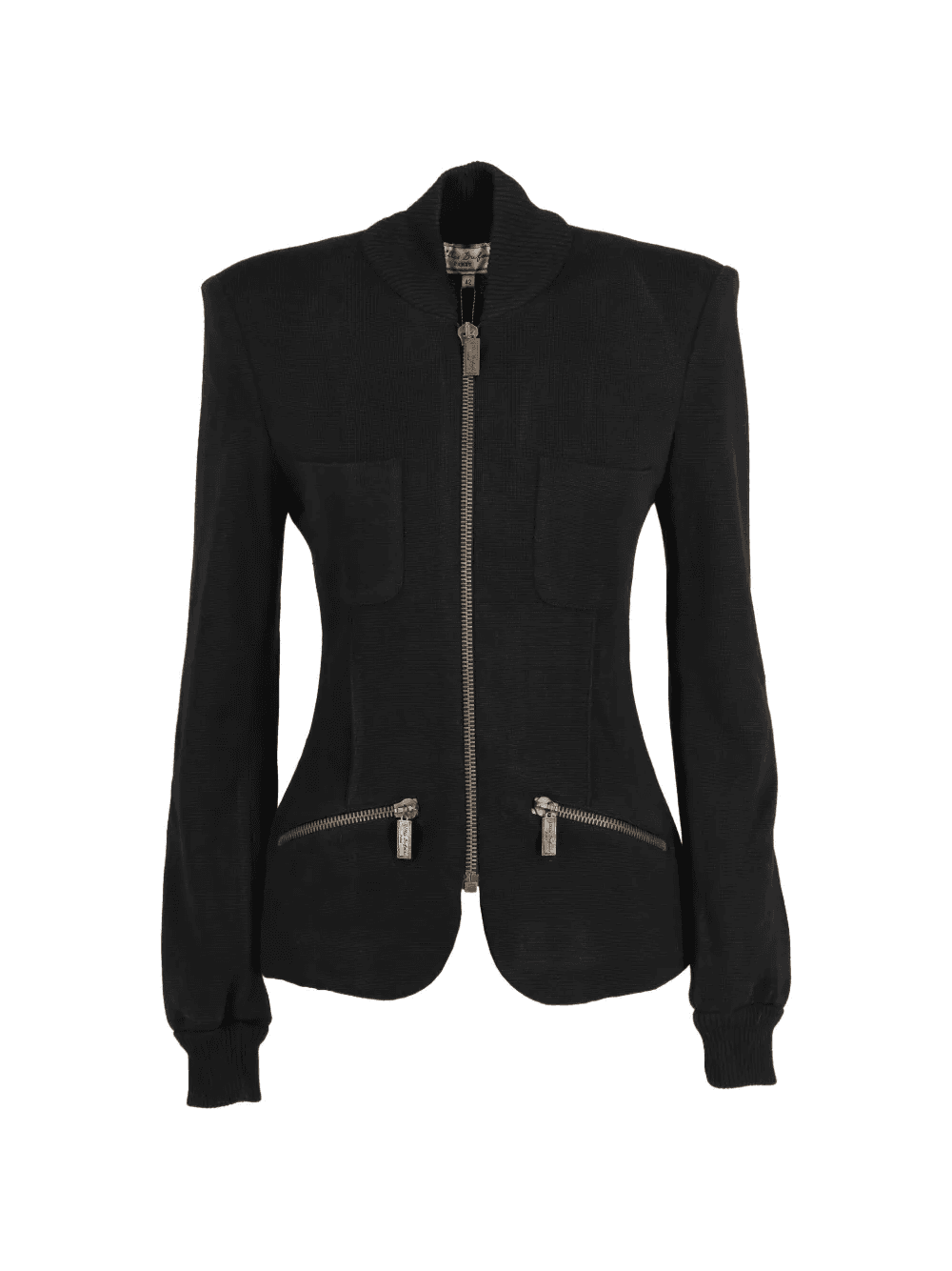 zip-front wool jacket - Image 1