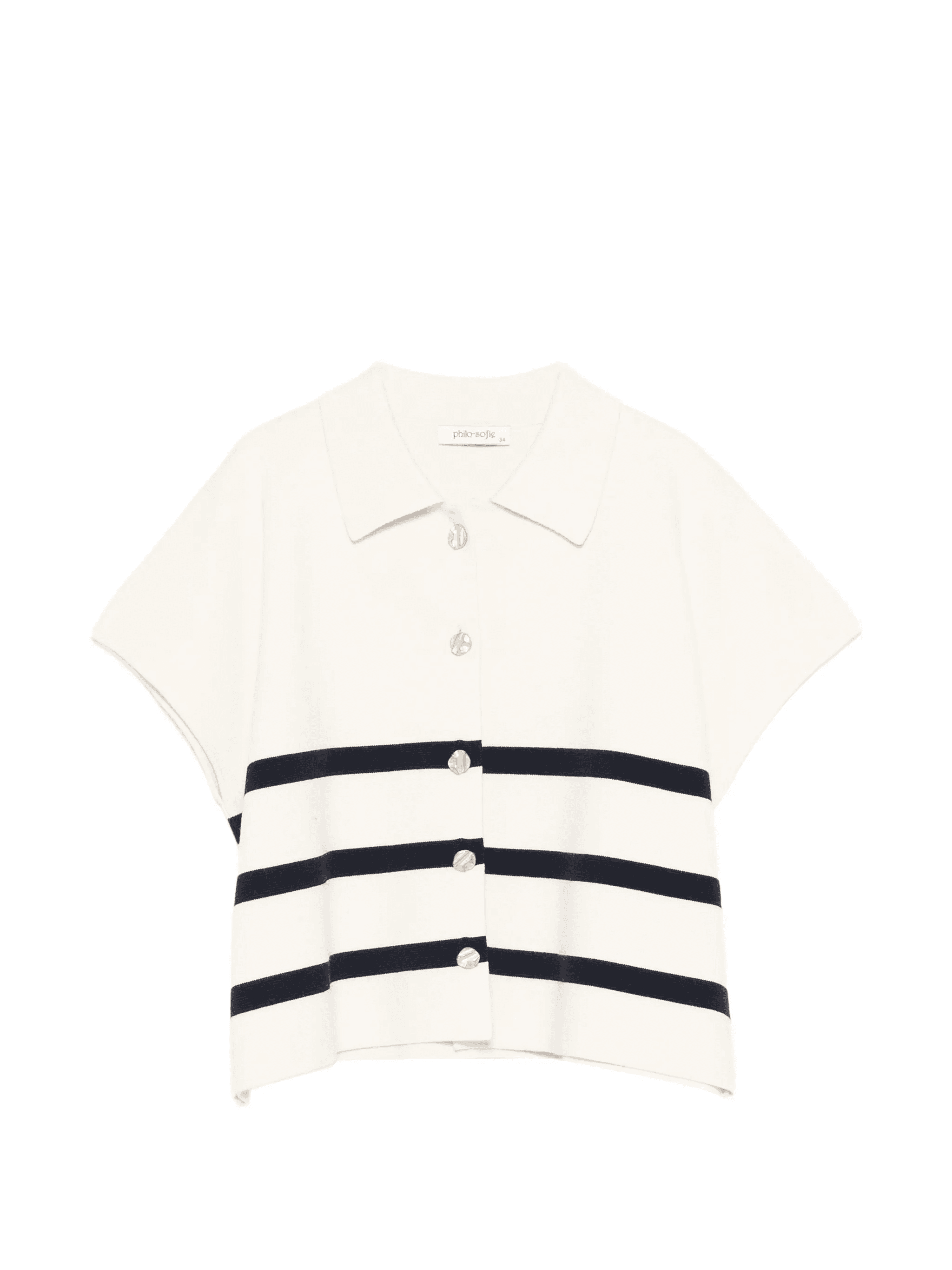 striped button cardigan - Image 1