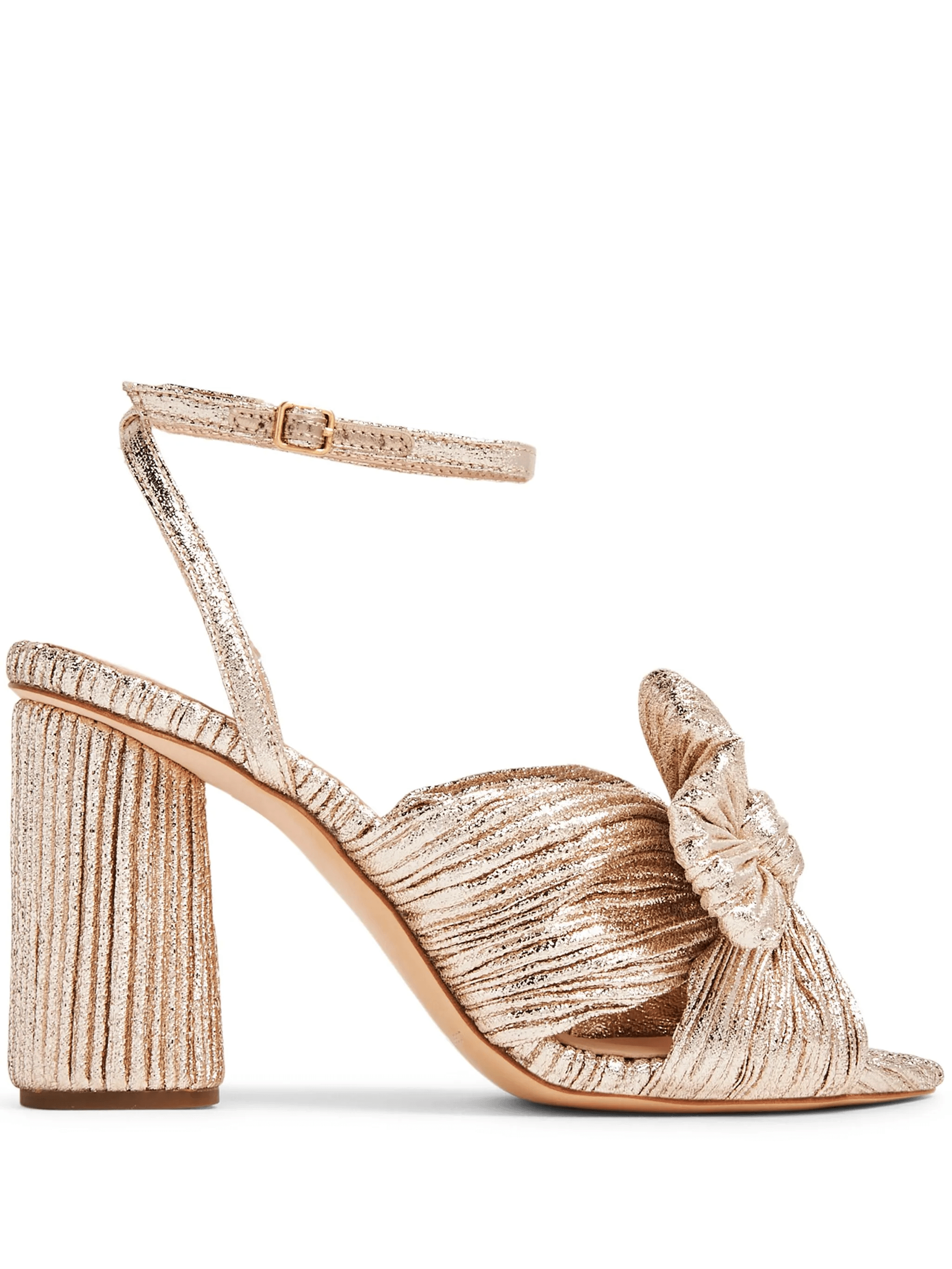 Camellia pleated knot 90mm sandals - Image 1