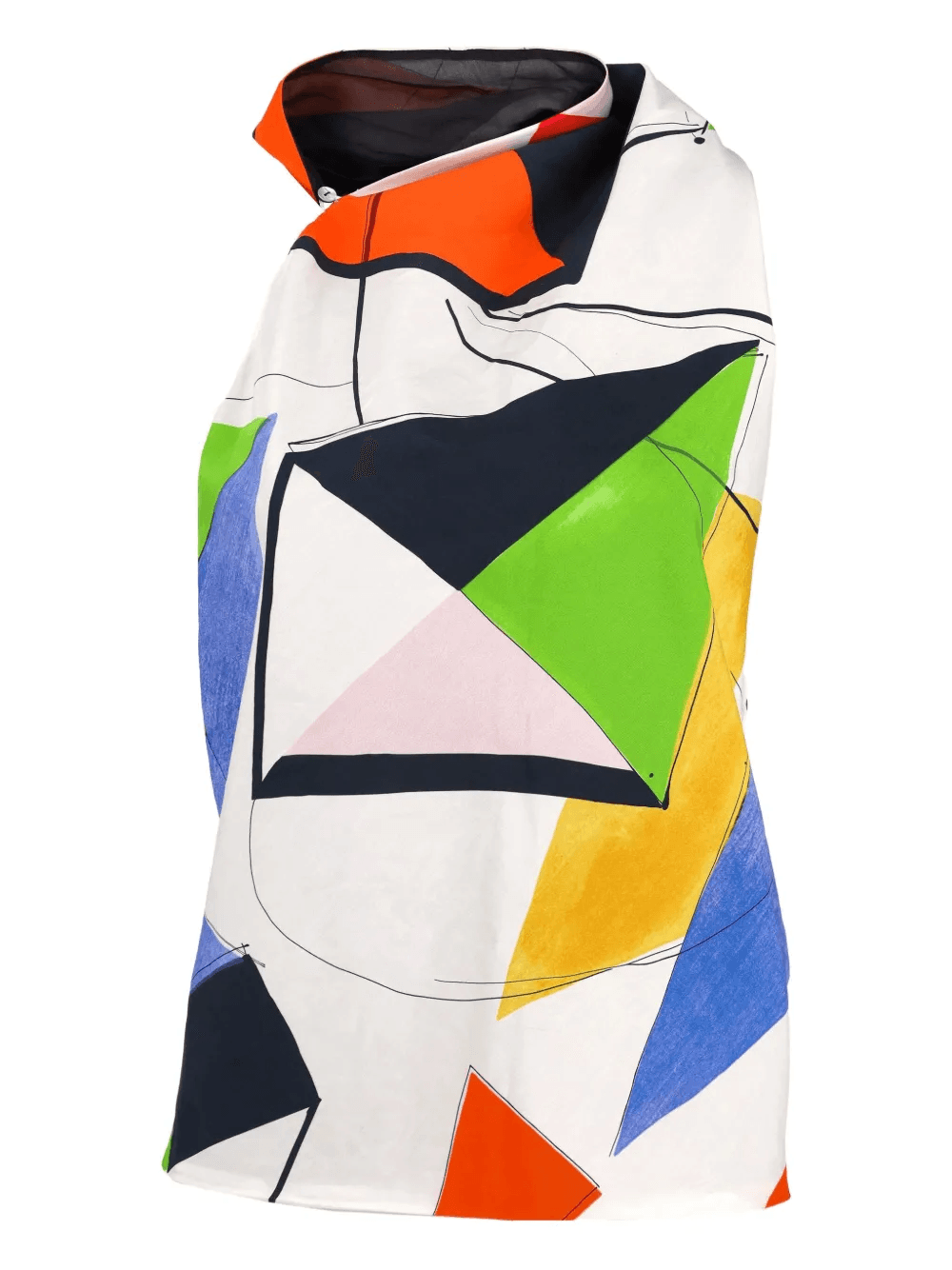 draped halterneck top - Image 1