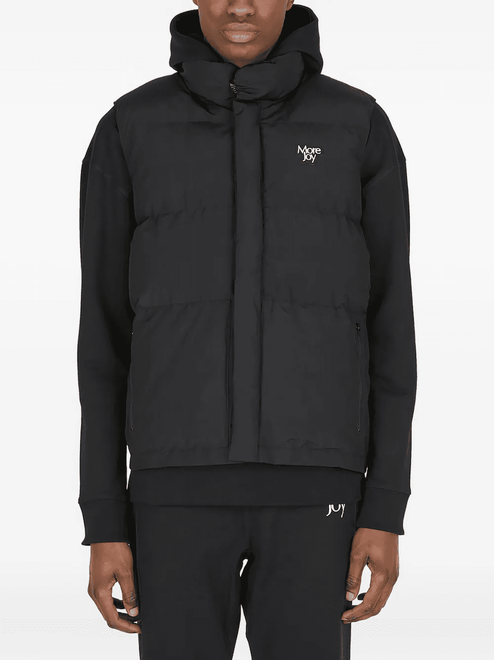 hooded puffer vest - Image 1