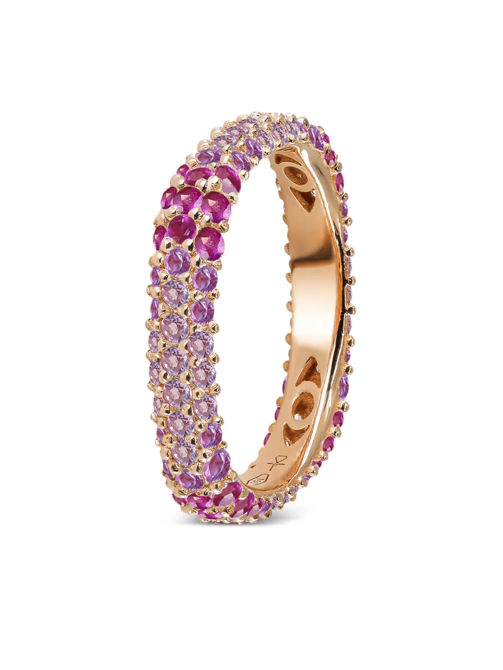 18K rose gold Eternity diamond ring - Image 1
