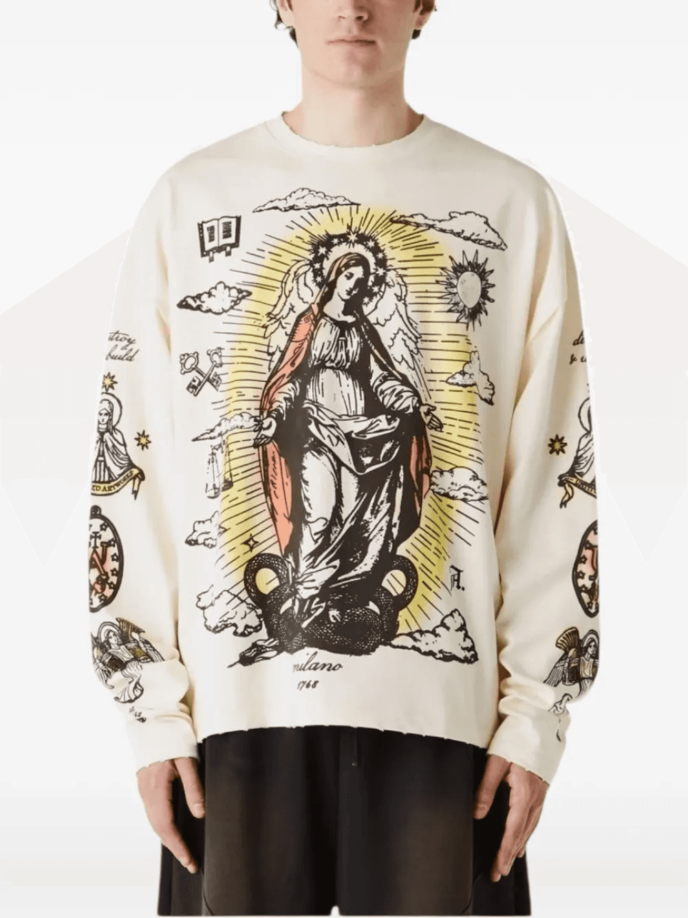 Sacred graphic-print long-sleeve T-shirt - Image 1